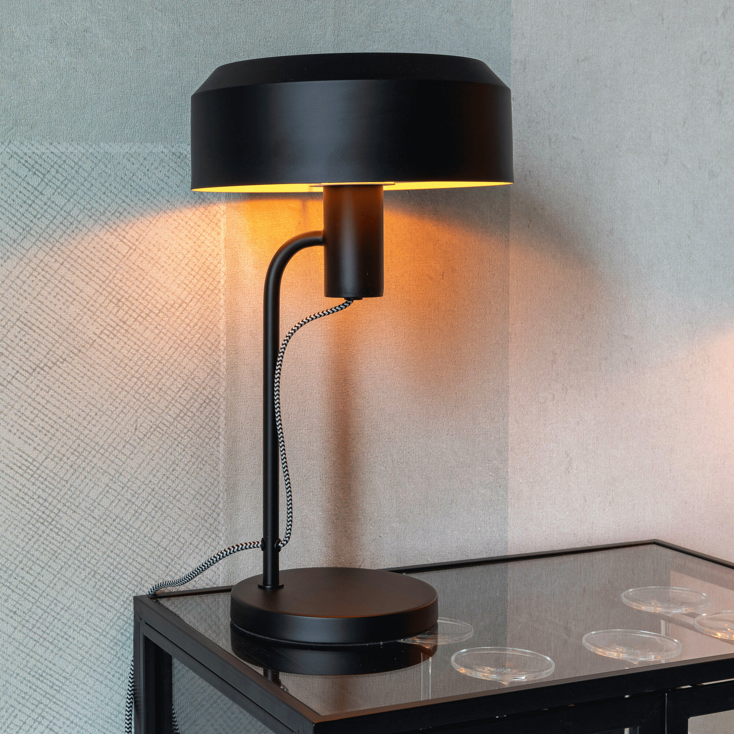 ZILT Tafellamp 'Teal' 42cm hoog, kleur Zwart