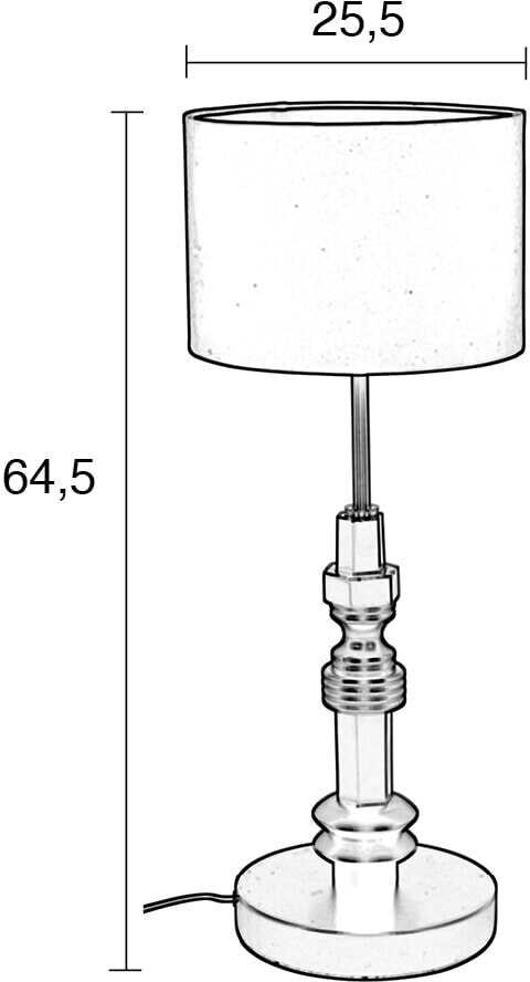 Zuiver Tafellamp 'Totem' 65cm, kleur Zwart