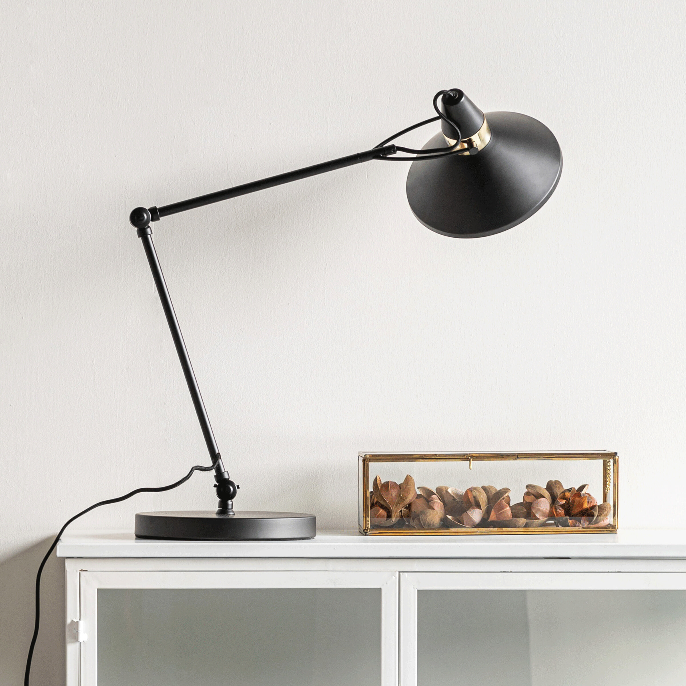 ZILT Tafellamp Ashley Kantelbaar, 70cm - Zwart