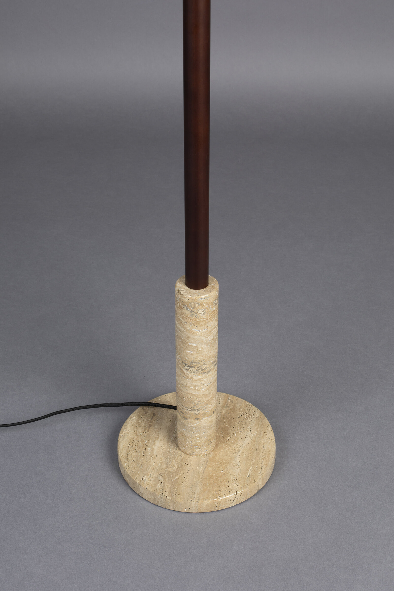 Dutchbone Vloerlamp 'Jackson' Travertin en hout, 157cm hoog