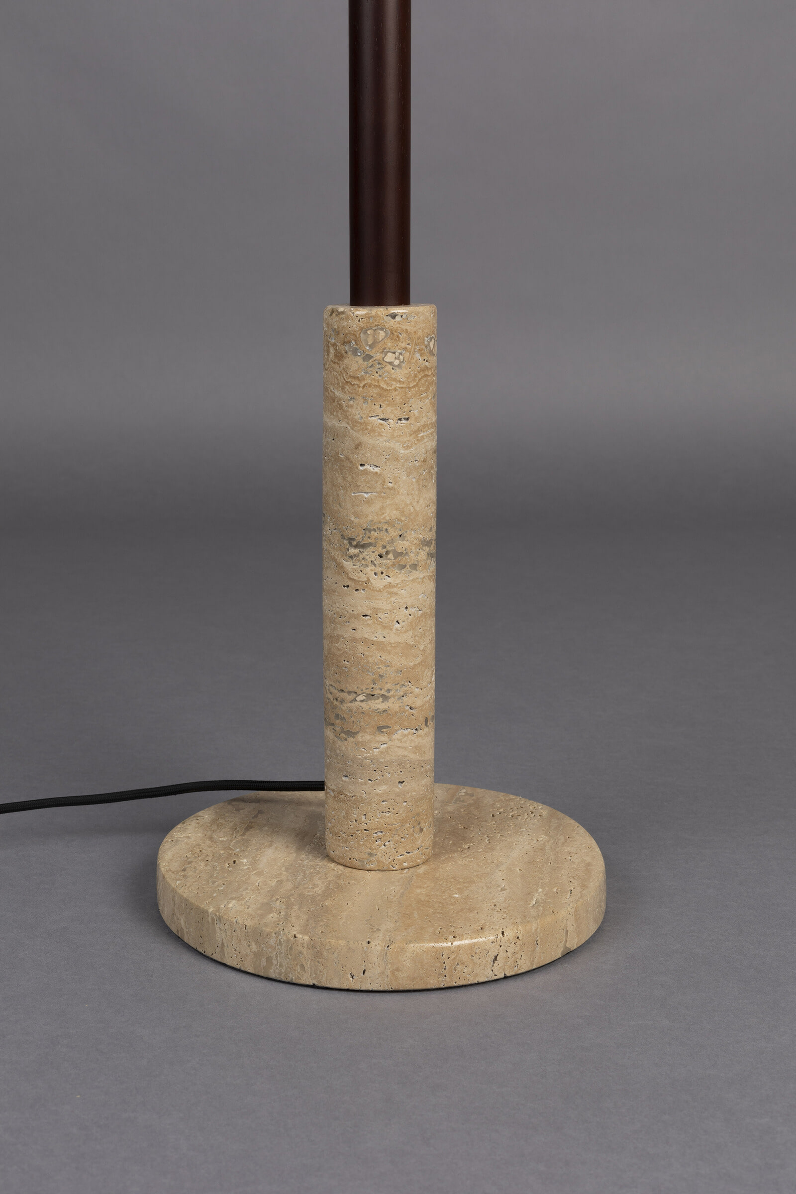Dutchbone Vloerlamp 'Jackson' Travertin en hout, 157cm hoog