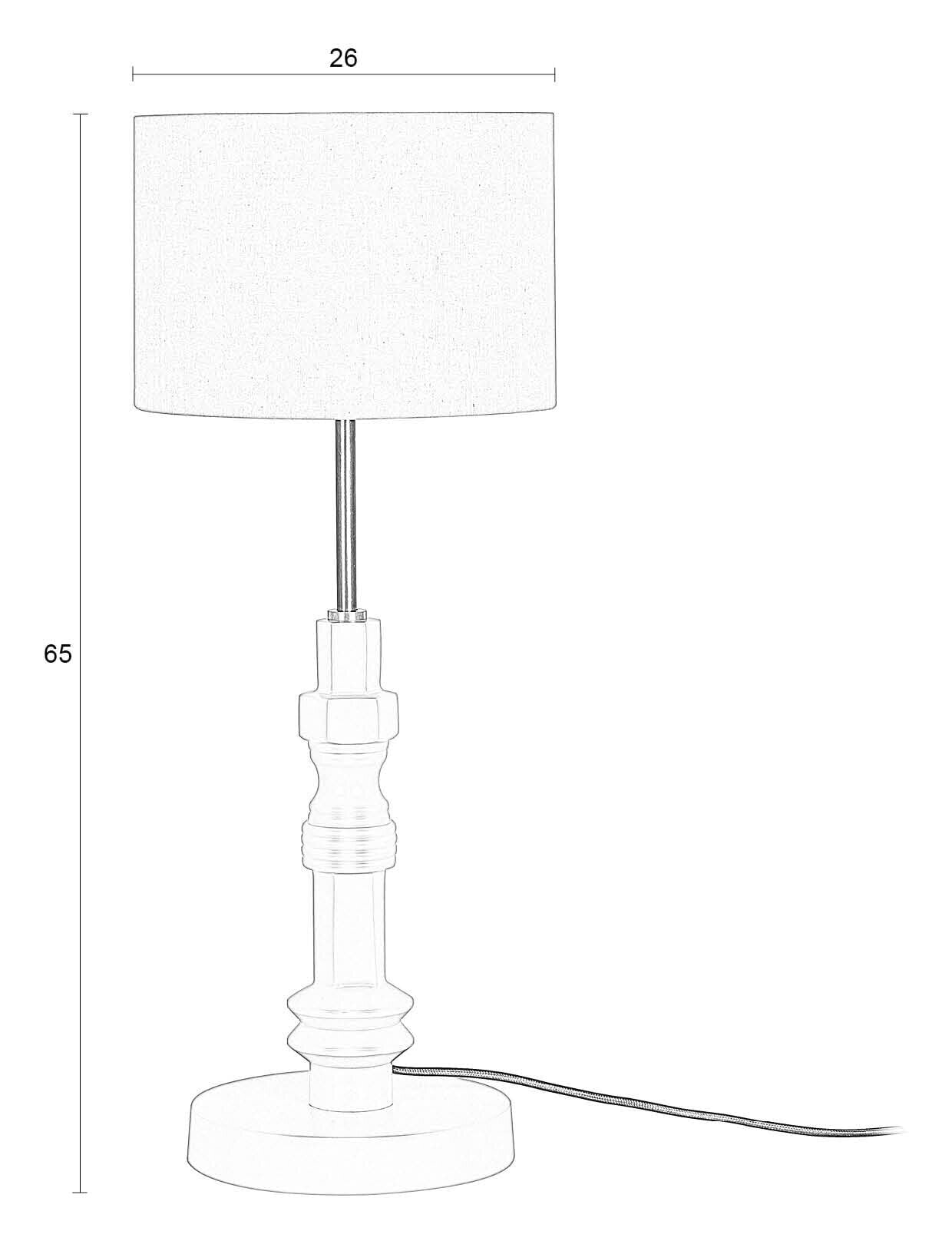 Zuiver Tafellamp 'Totem' 65cm hoog, kleur Terra