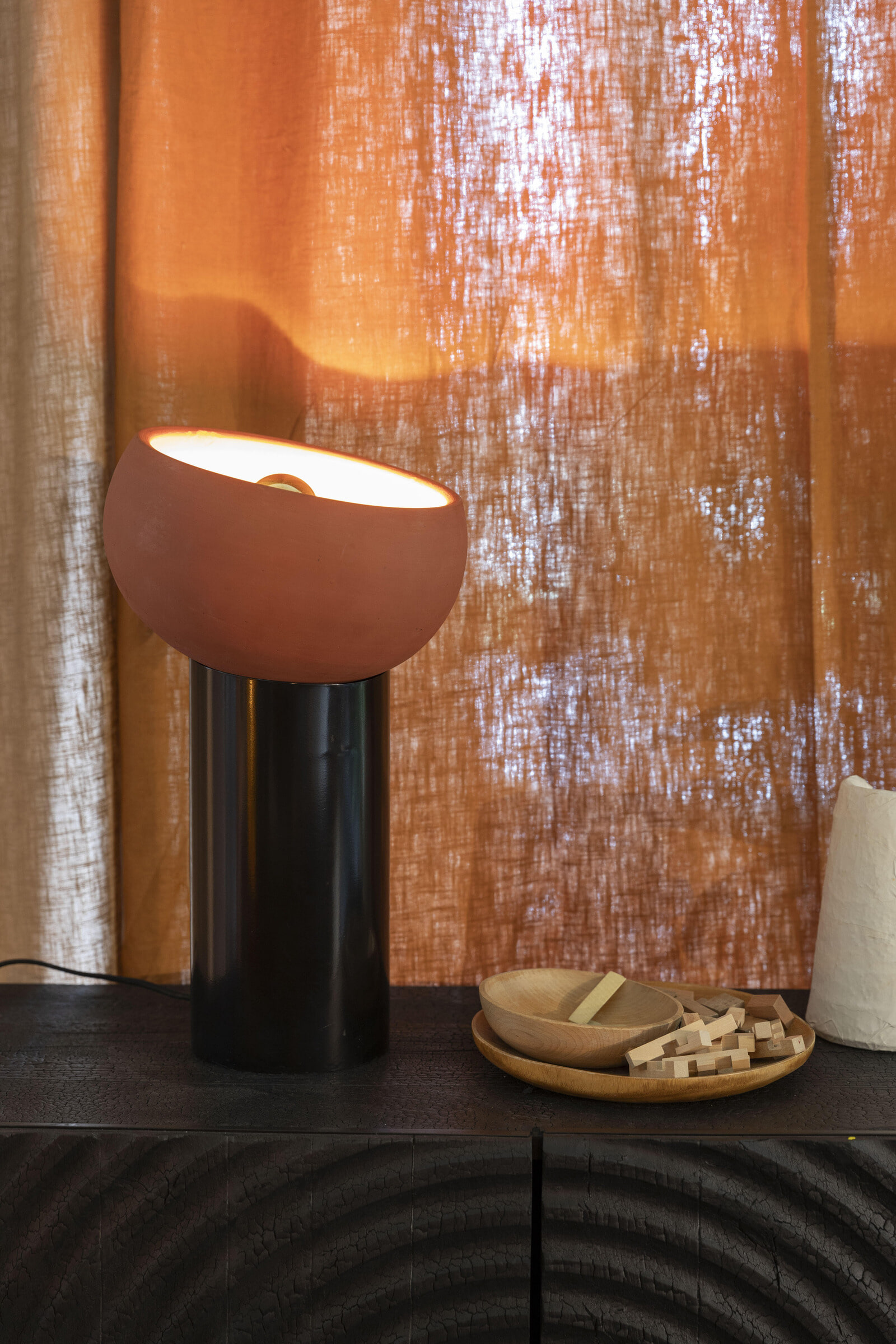 Dutchbone Tafellamp 'Zahra' Terracotta, 47cm