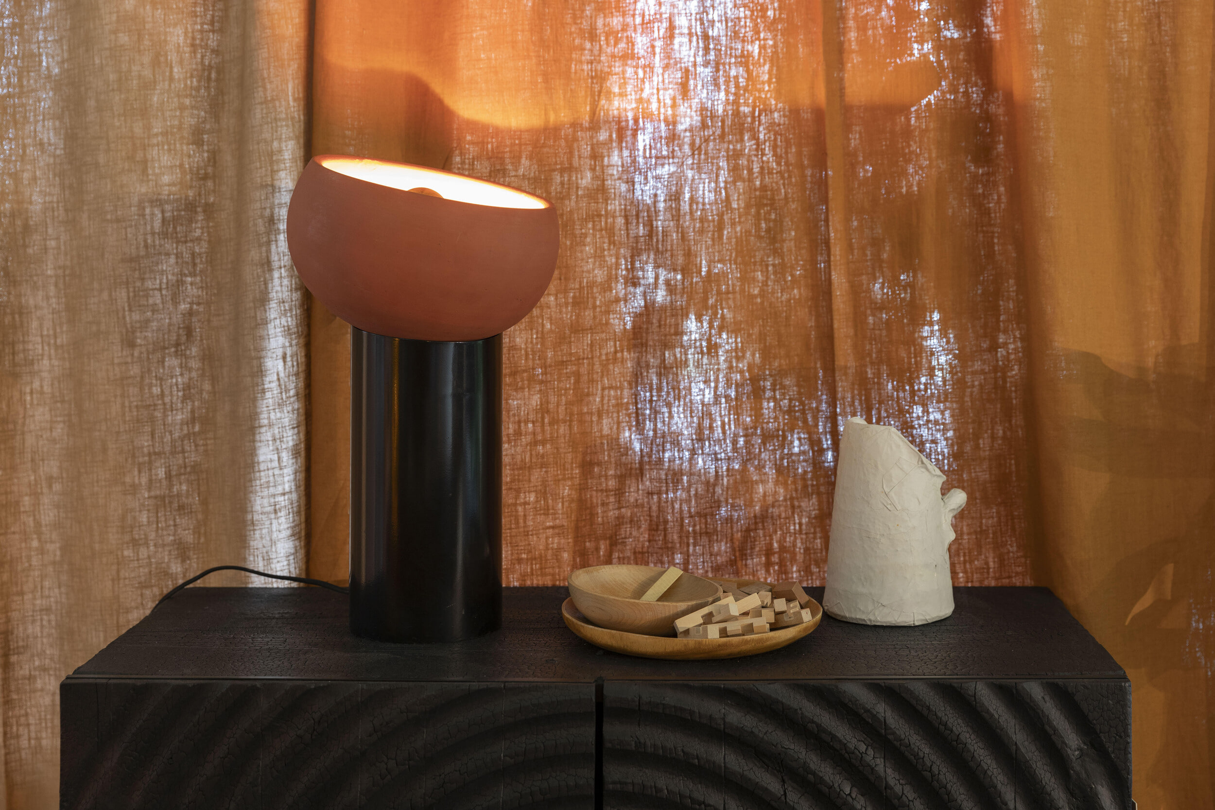 Dutchbone Tafellamp 'Zahra' Terracotta, 47cm