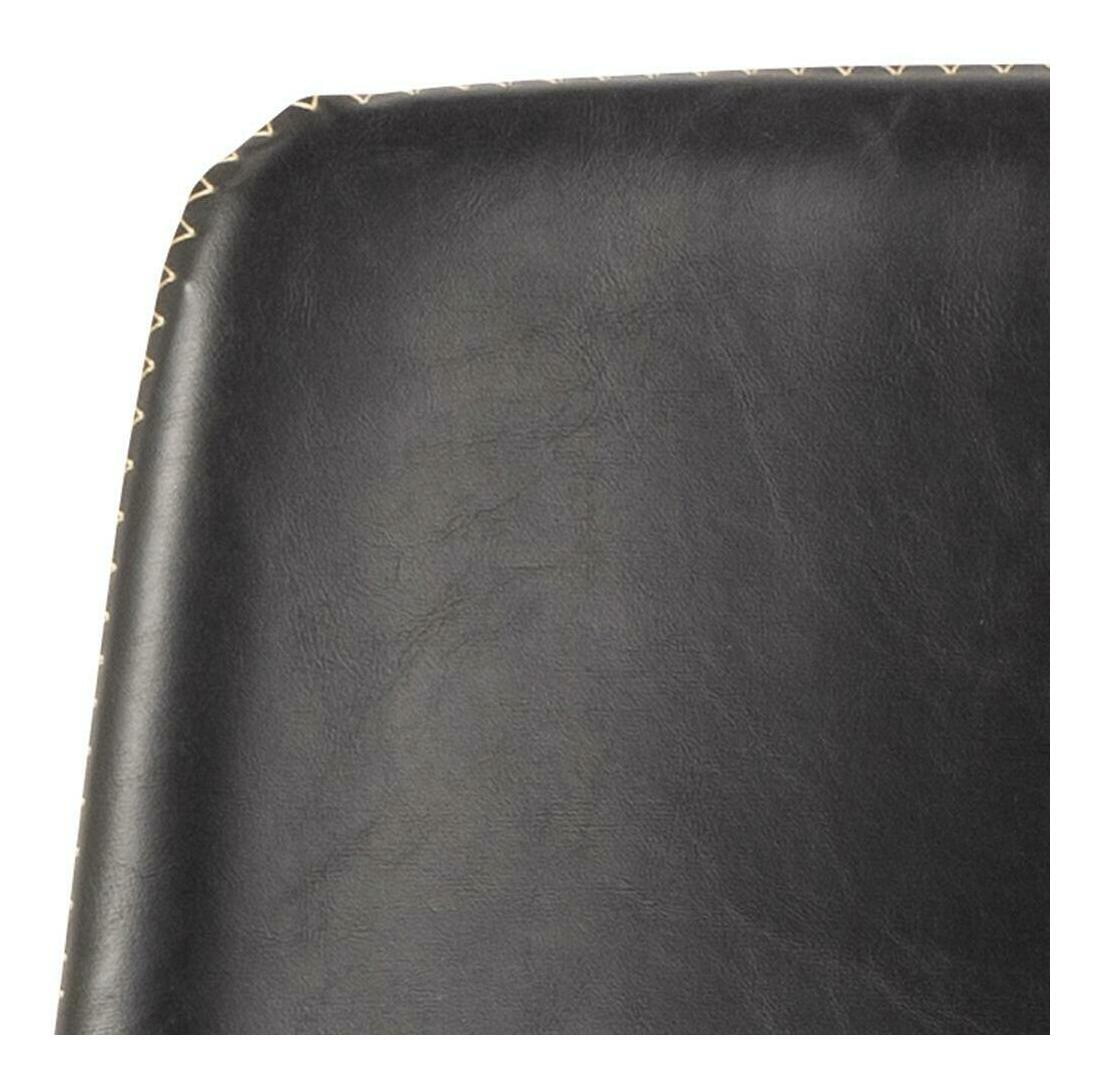 Bendt Barkruk 'Xanthe' PU, kleur Zwart (zithoogte 76.5cm)