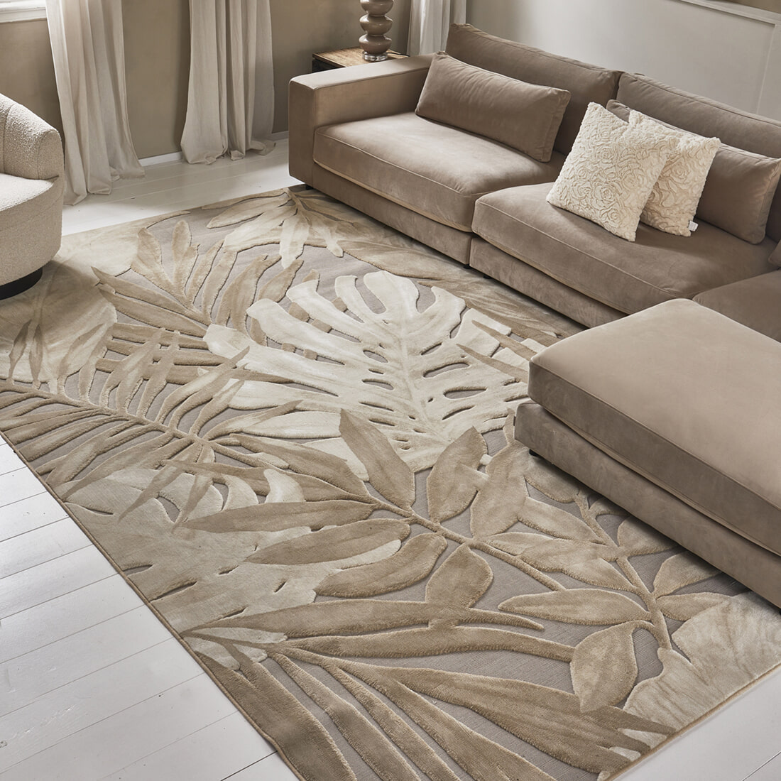 Rivièra Maison Vloerkleed Palmera 200 x 290cm - Crème