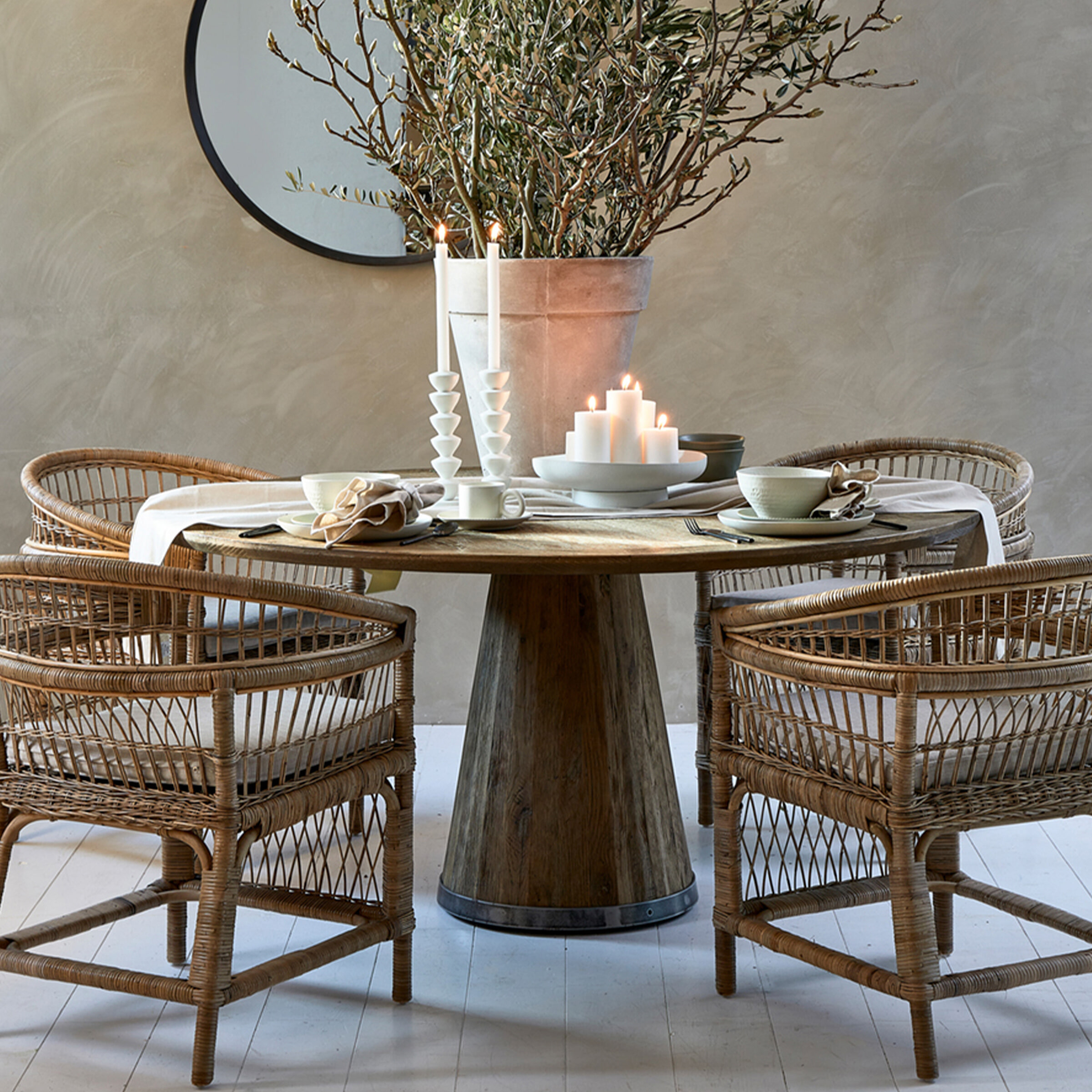 Rivièra Maison Ronde Eettafel 'Siroko Beach' Gerecycled Eikenhout, 160cm