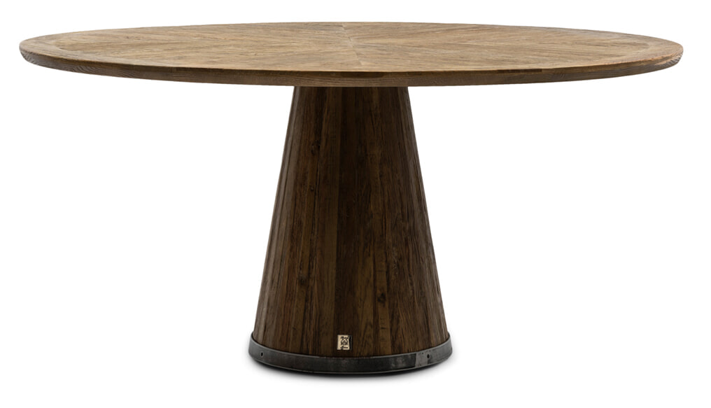 Rivièra Maison Ronde Eettafel Siroko Beach Gerecycled Eikenhout, 160cm - Bruin
