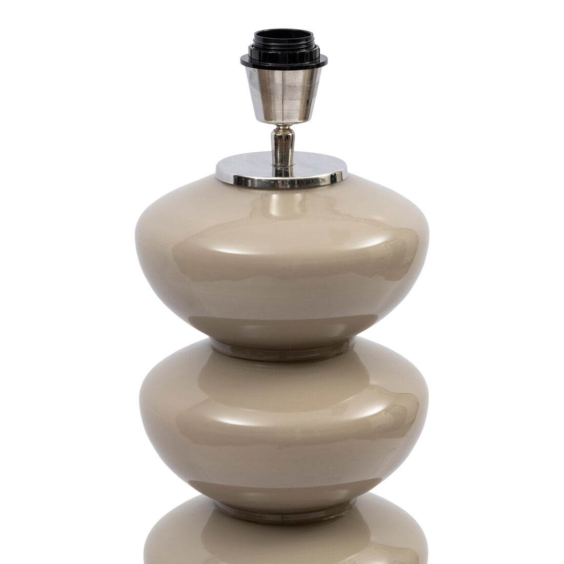 Rivièra Maison Vloerlamp 'Beaugrand' Glas, 130cm hoog, kleur Beige (excl. kap)