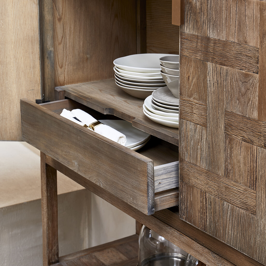 Rivièra Maison Buffetkast 'Fraser Island' Eikenhout, 190 x 150cm