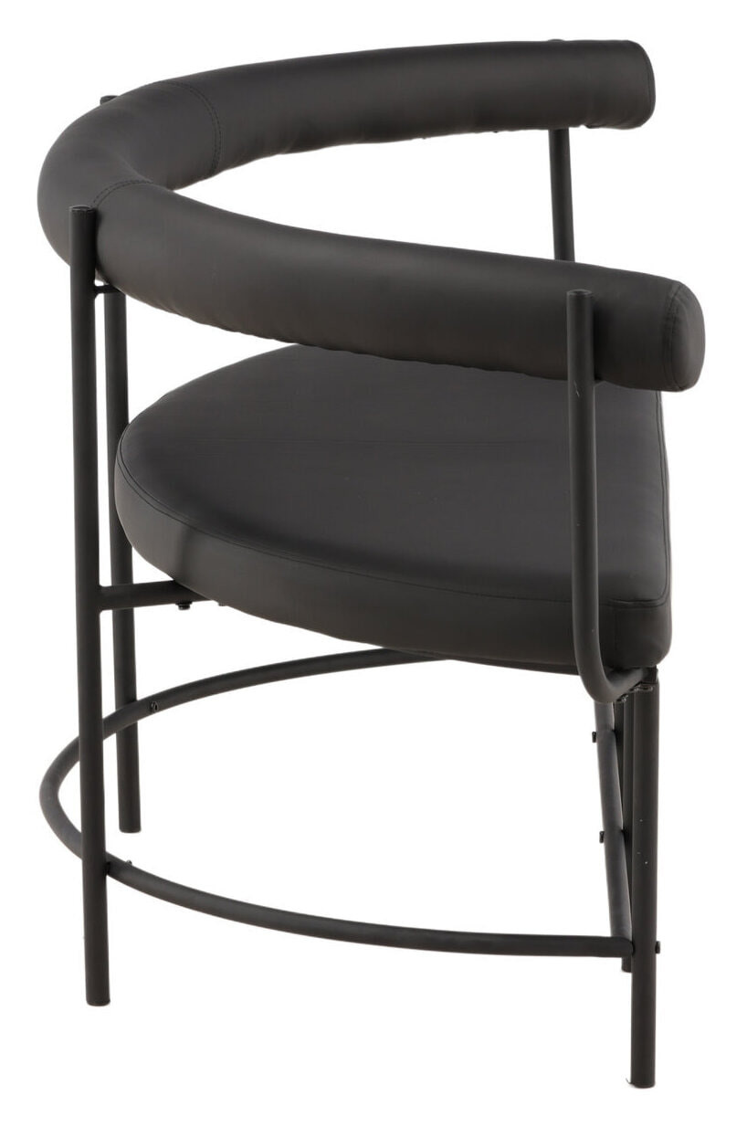 Nohr Eetkamerbank 'Jediah' Lederlook, kleur Zwart