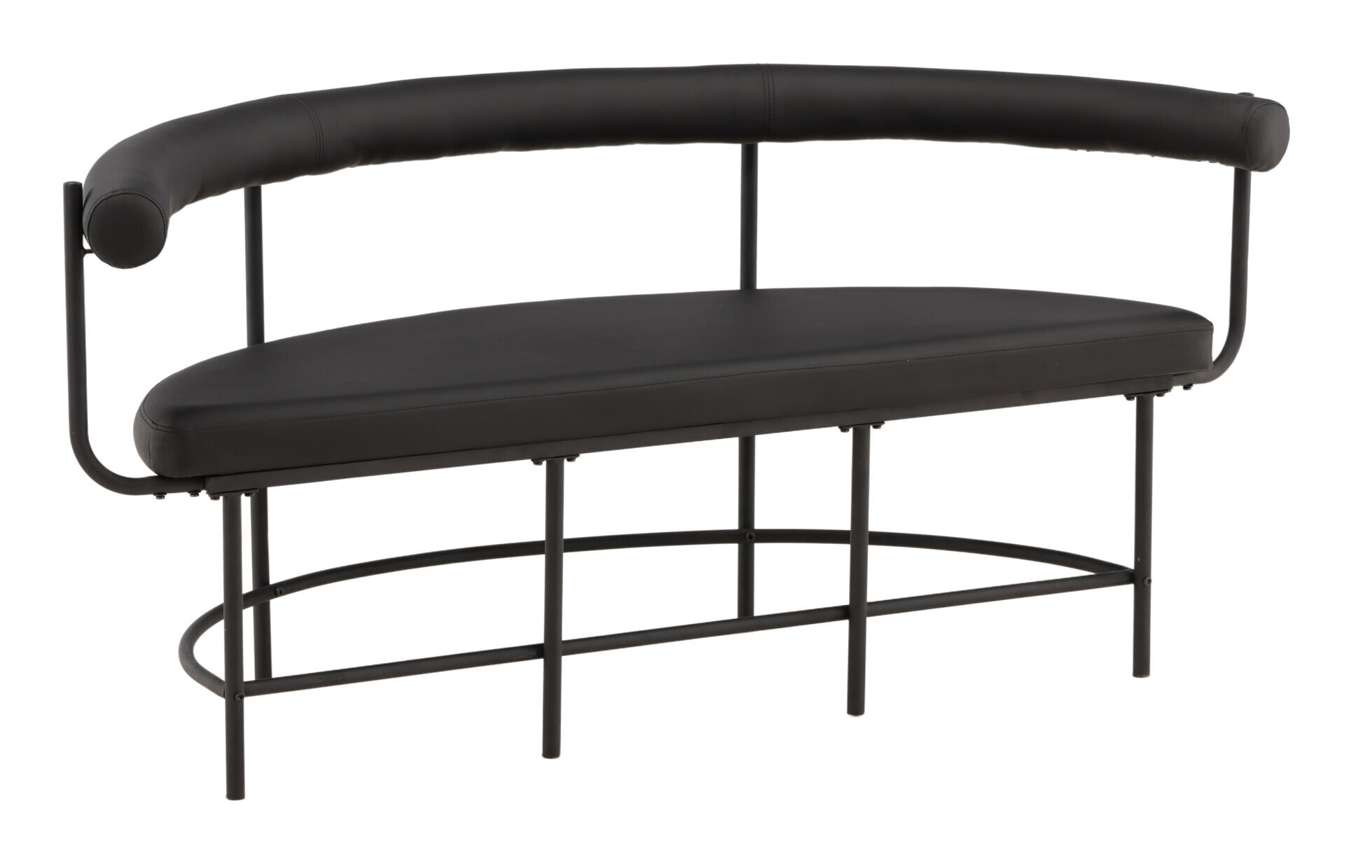 Nohr Eetkamerbank 'Jediah' Lederlook, kleur Zwart