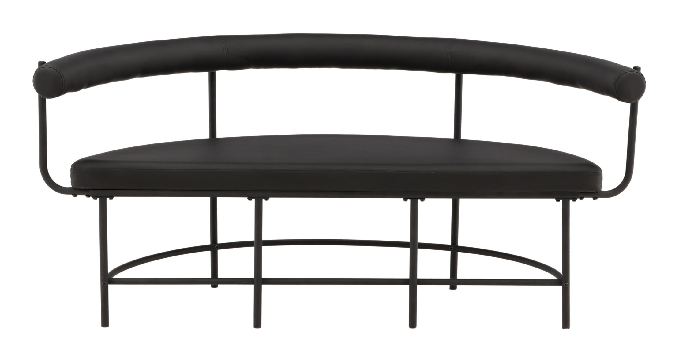 Nohr Eetkamerbank 'Jediah' Lederlook, kleur Zwart