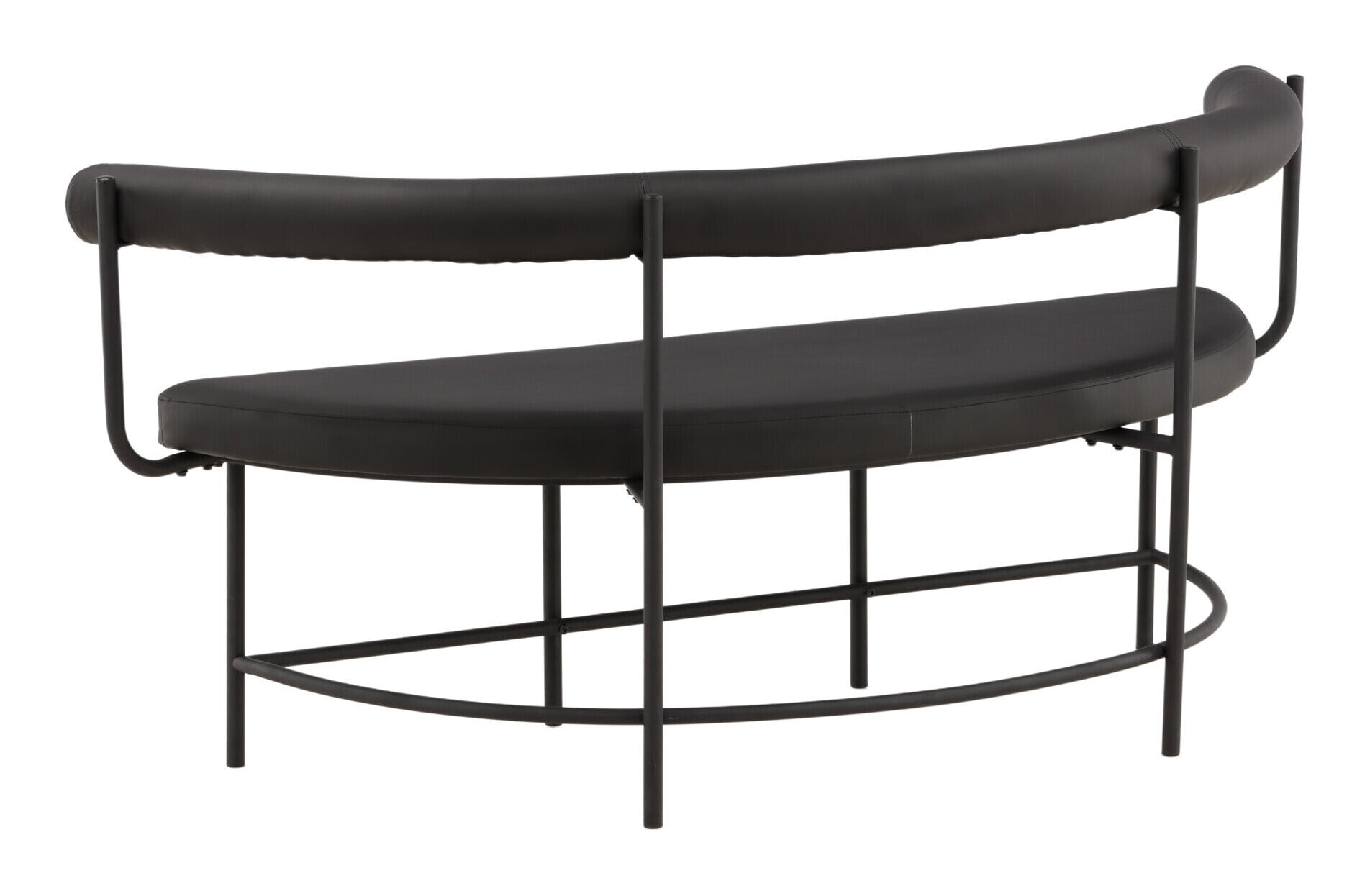 Nohr Eetkamerbank 'Jediah' Lederlook, kleur Zwart