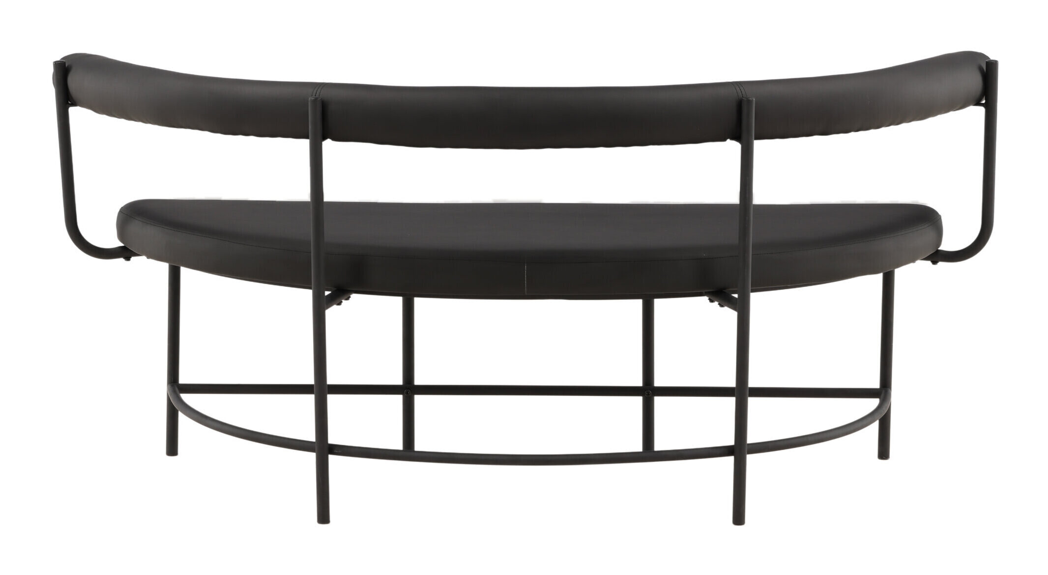 Nohr Eetkamerbank 'Jediah' Lederlook, kleur Zwart