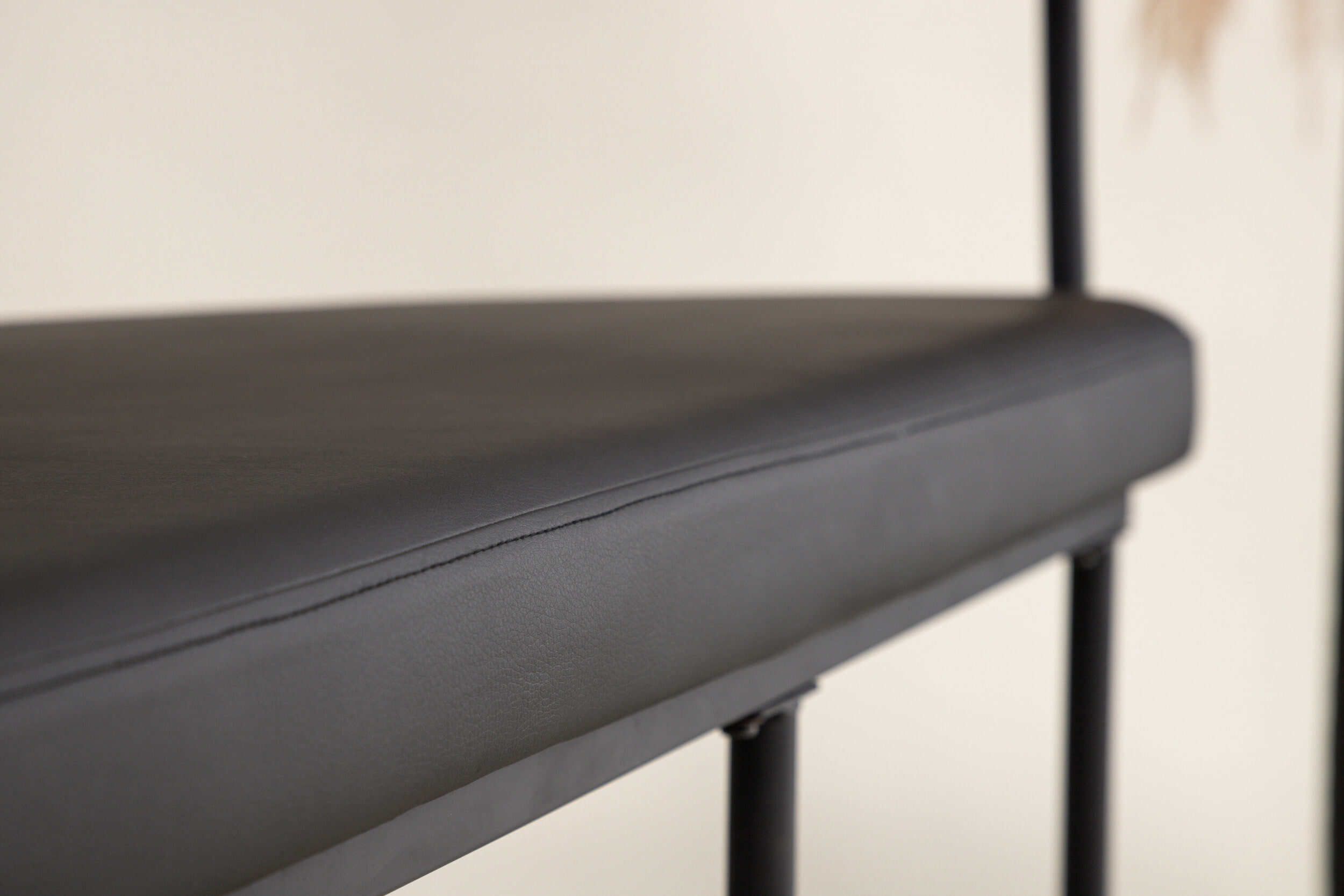 Nohr Eetkamerbank 'Jediah' Lederlook, kleur Zwart