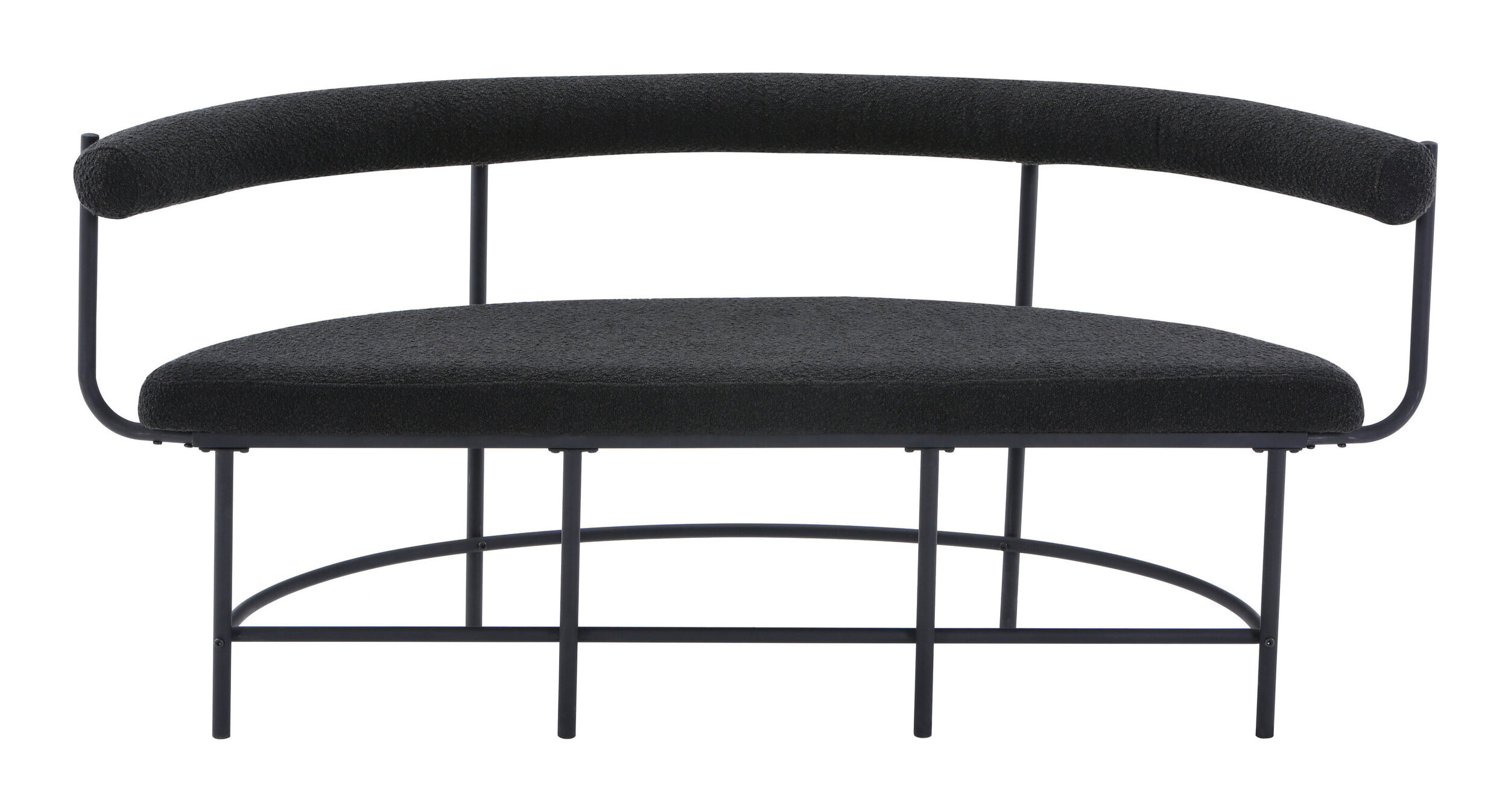 Nohr Eetkamerbank 'Jediah' Bouclé, kleur Zwart