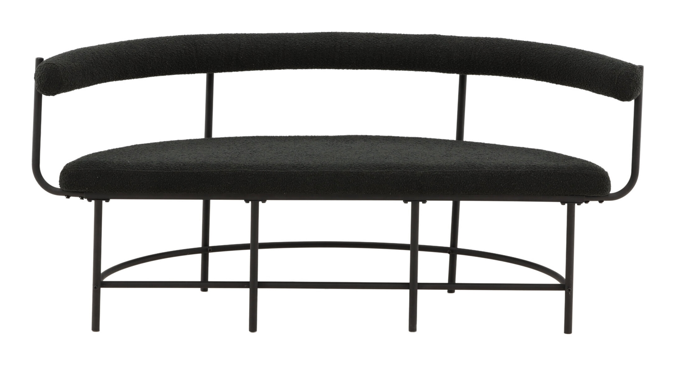 Nohr Eetkamerbank 'Jediah' Bouclé, kleur Zwart