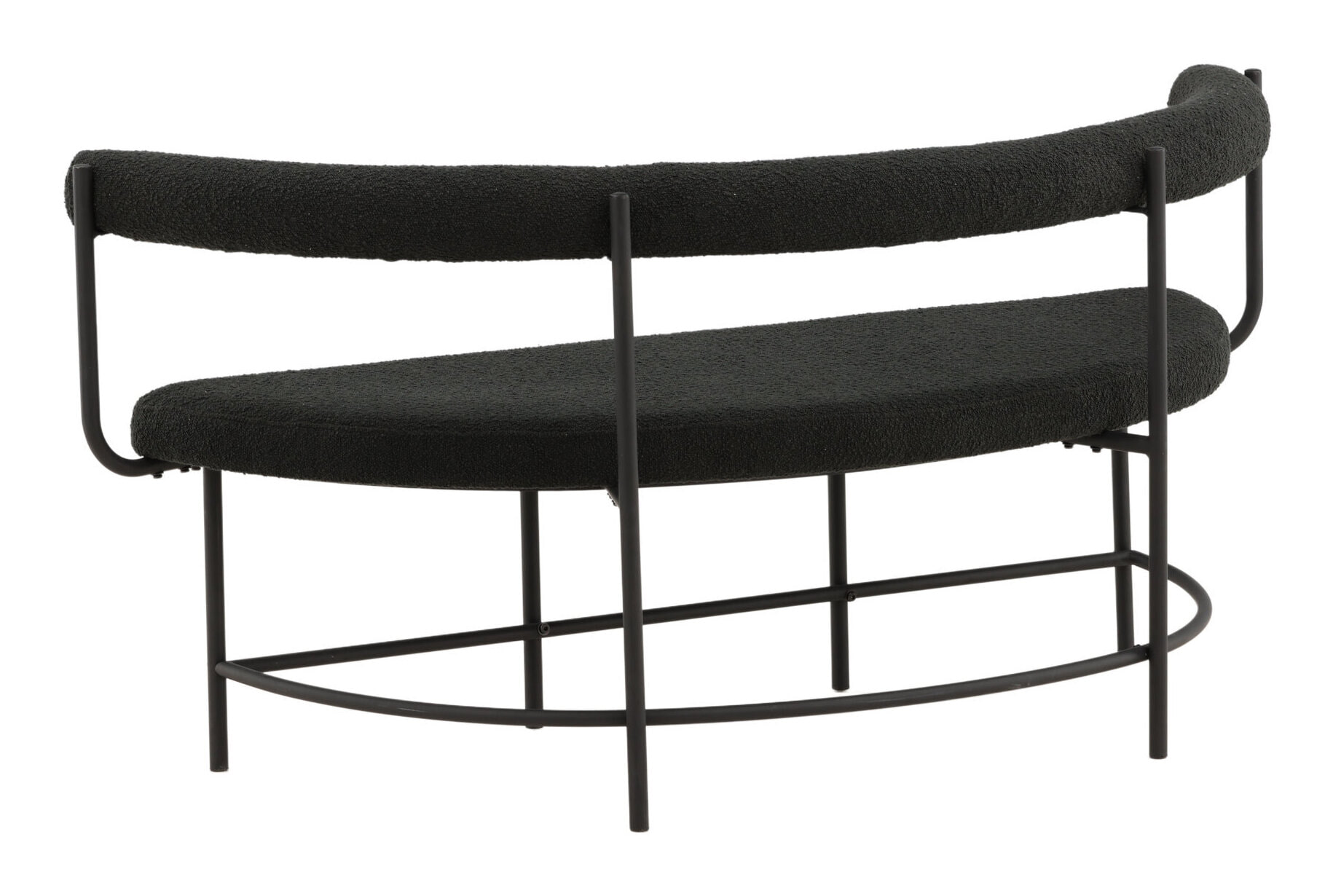 Nohr Eetkamerbank 'Jediah' Bouclé, kleur Zwart