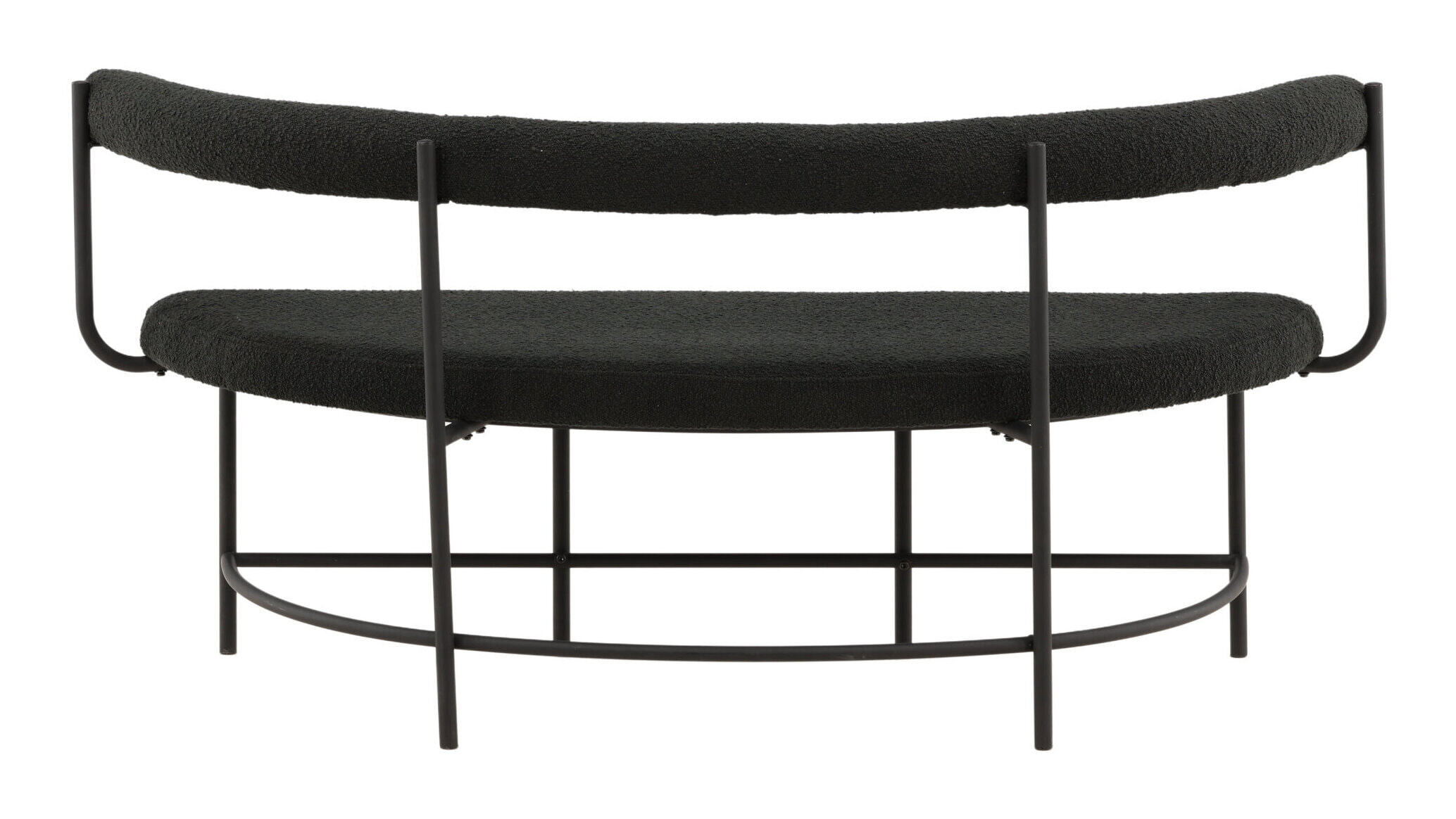 Nohr Eetkamerbank 'Jediah' Bouclé, kleur Zwart