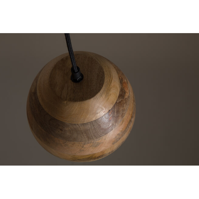 Dutchbone Hanglamp 'Woody' Mangohout, 20cm
