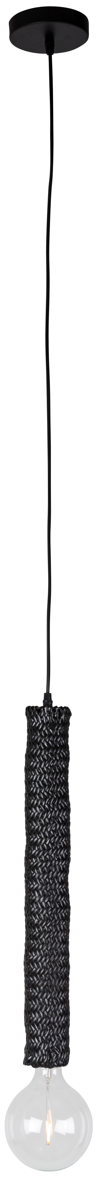 Dutchbone Hanglamp 'Tan' Rattan, kleur Zwart