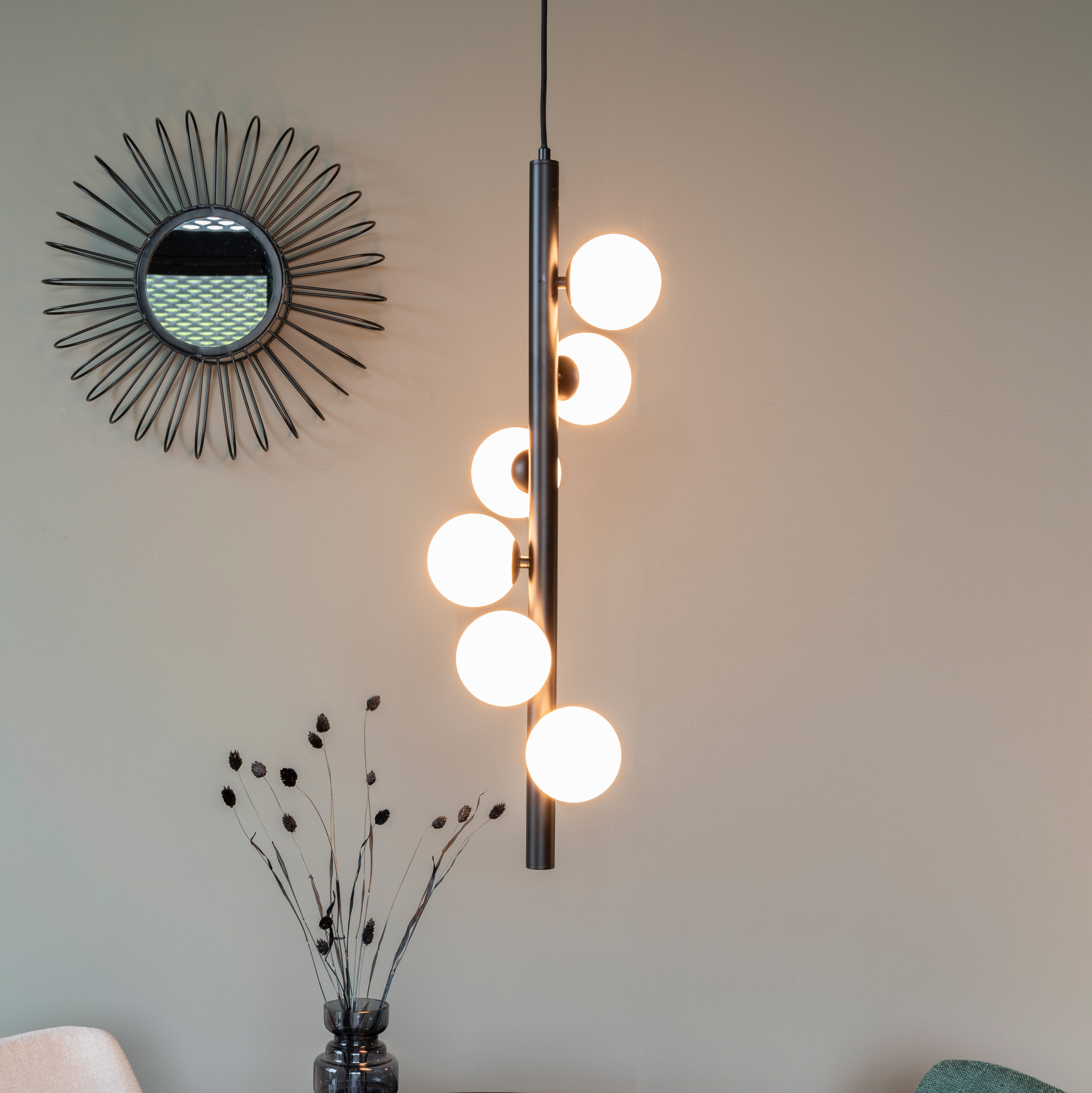 ZILT Hanglamp 'Monique' 6-lamps, kleur Wit