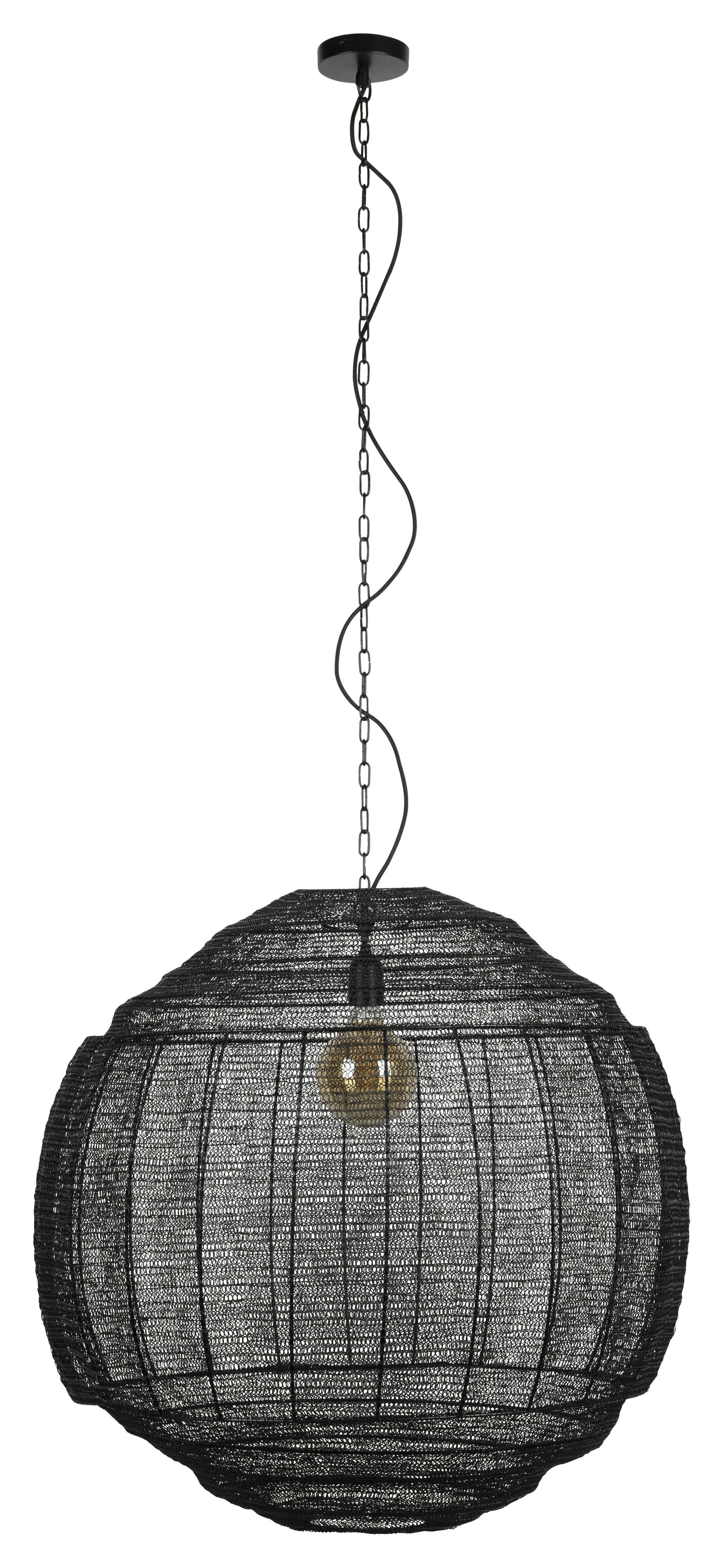 Dutchbone Hanglamp 'Meezan' 70cm, kleur Zwart
