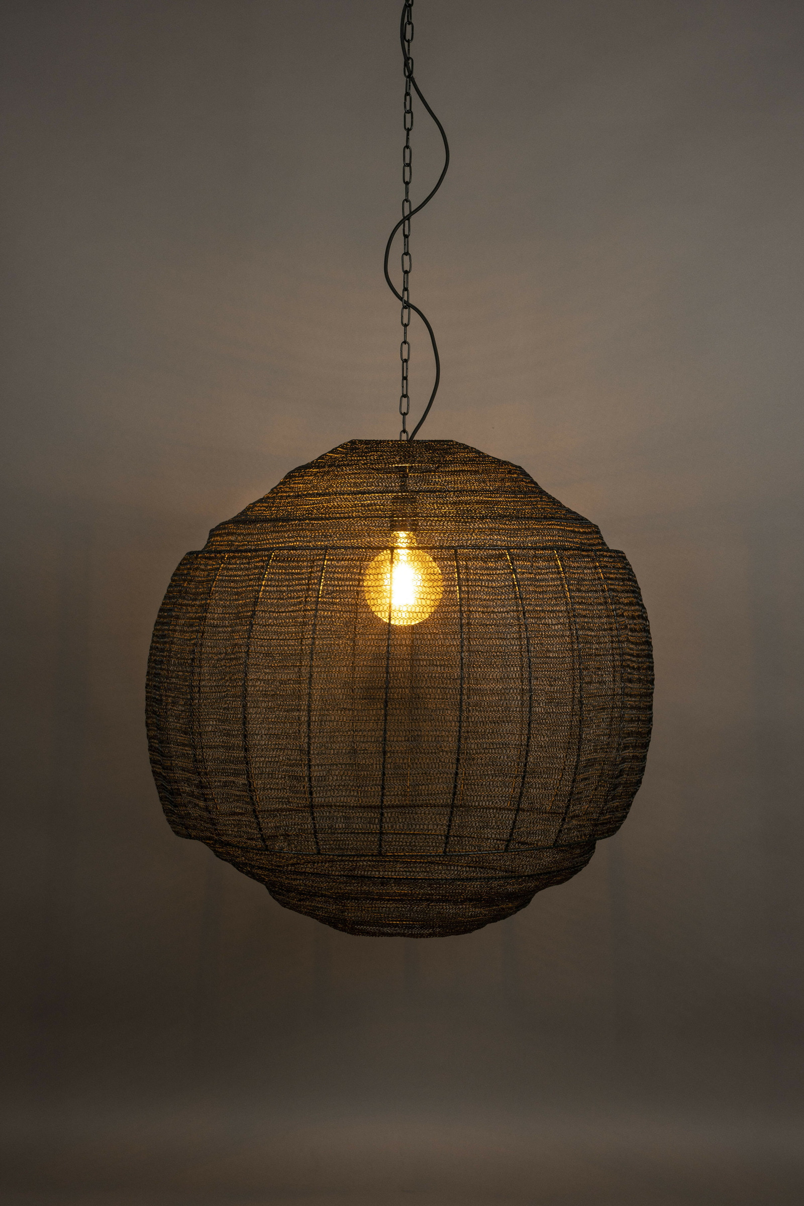 Dutchbone Hanglamp 'Meezan' 70cm, kleur Zwart
