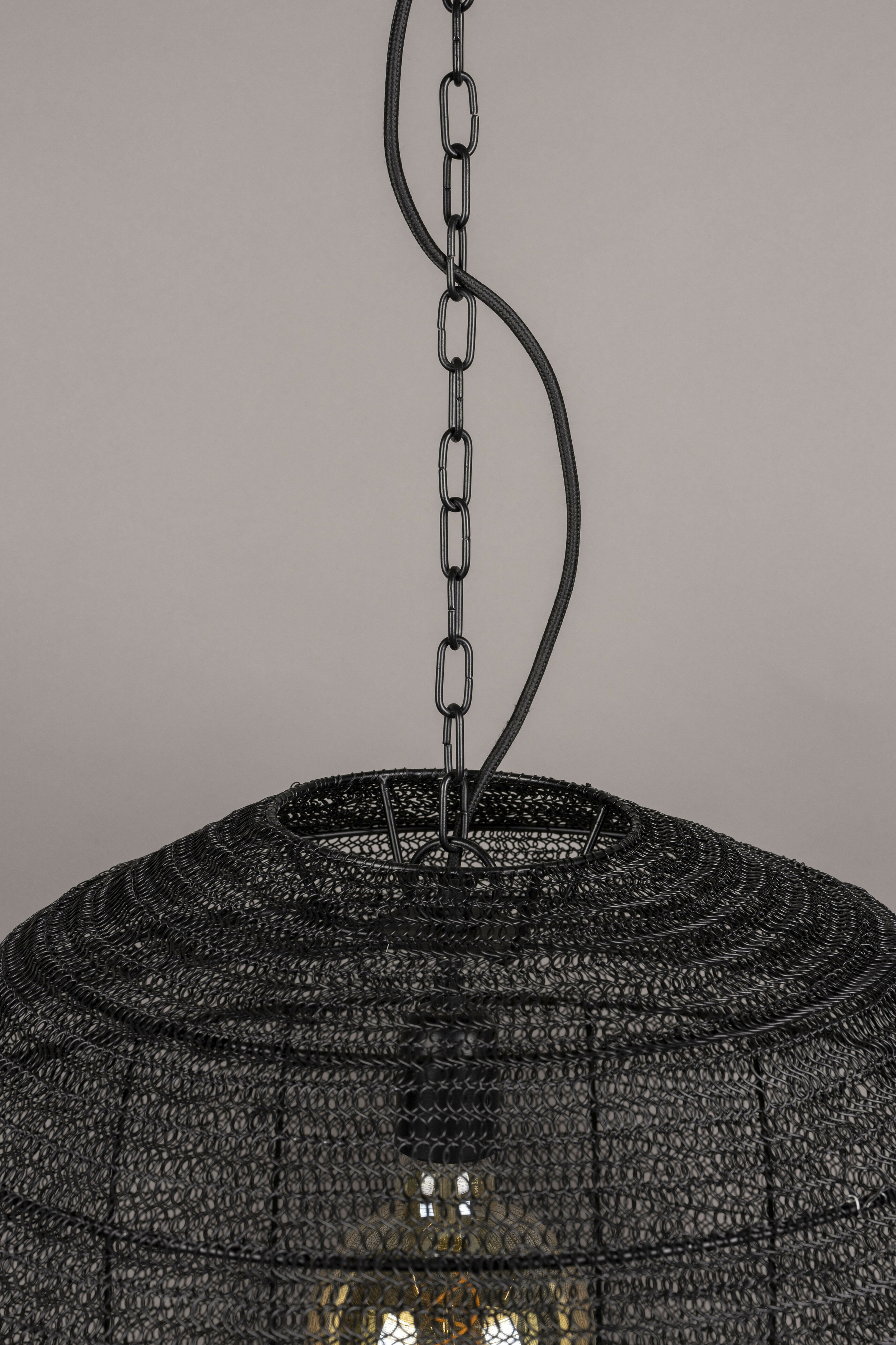 Dutchbone Hanglamp 'Meezan' 70cm, kleur Zwart