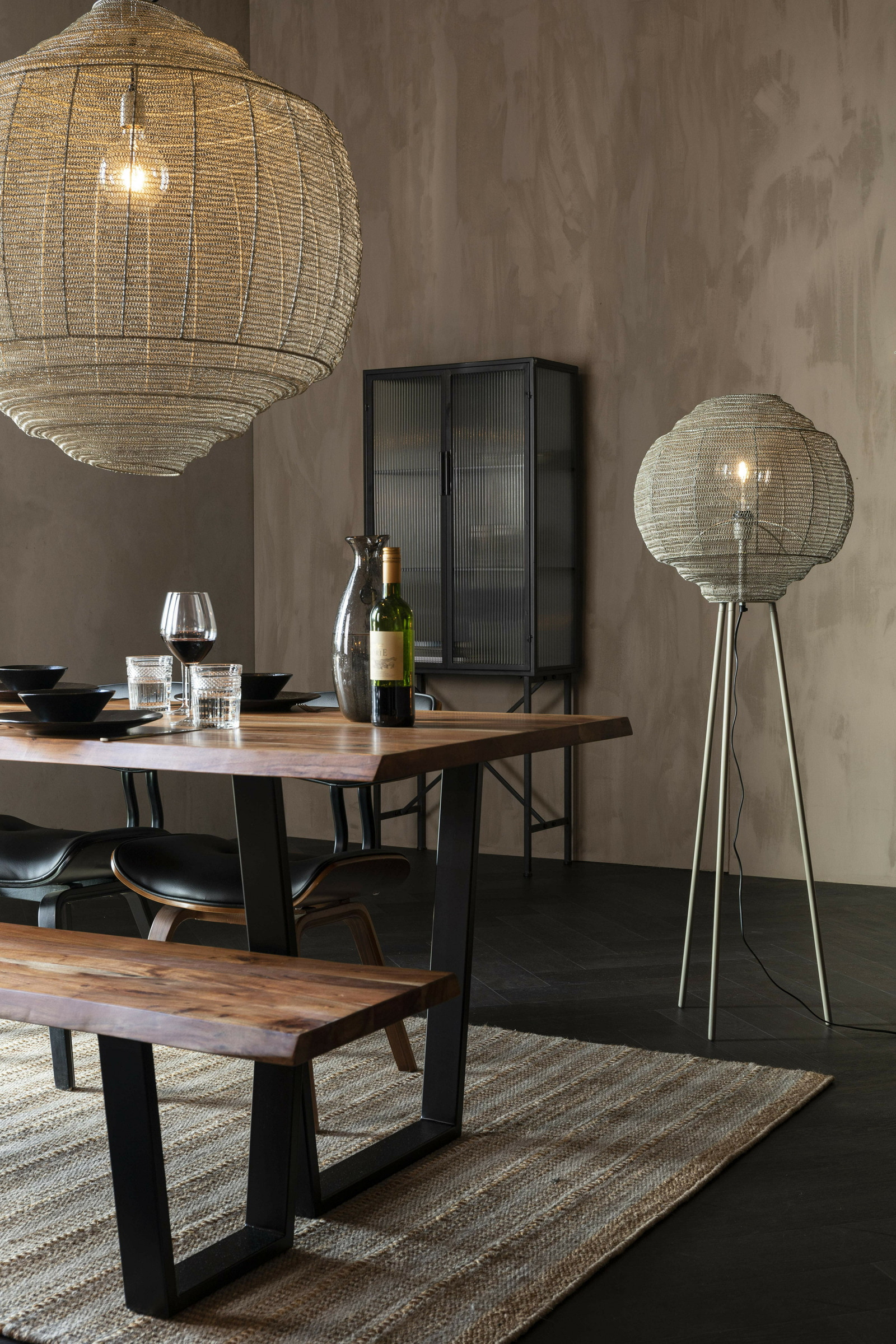 Dutchbone Hanglamp 'Meezan' 70cm, kleur Grijs