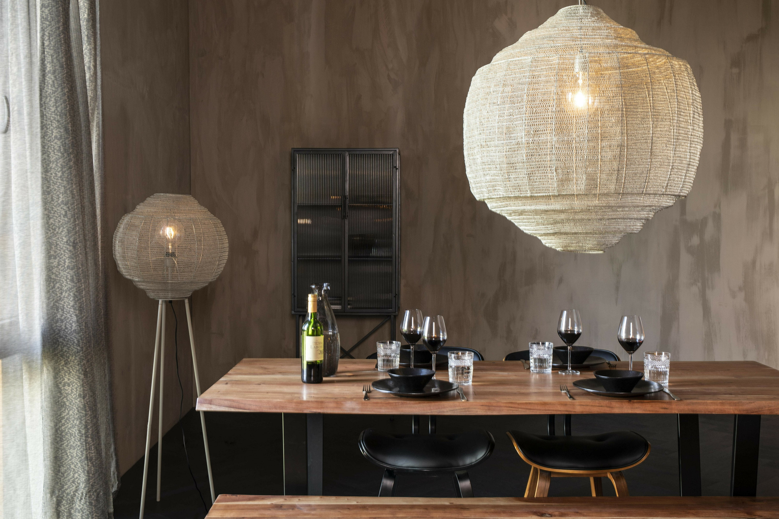Dutchbone Hanglamp 'Meezan' 70cm, kleur Grijs