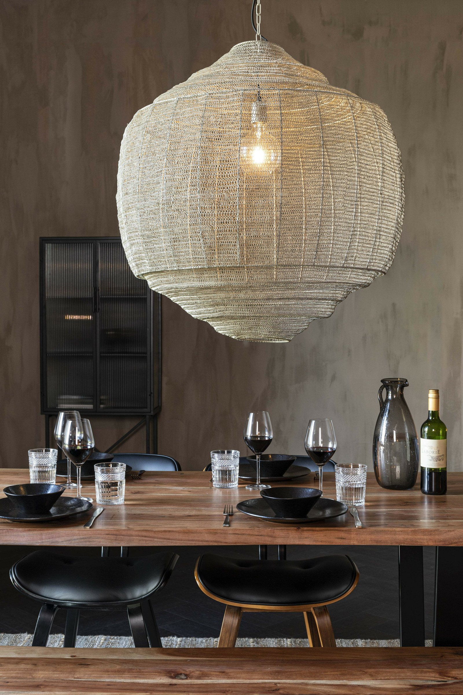 Dutchbone Hanglamp 'Meezan' 70cm, kleur Grijs