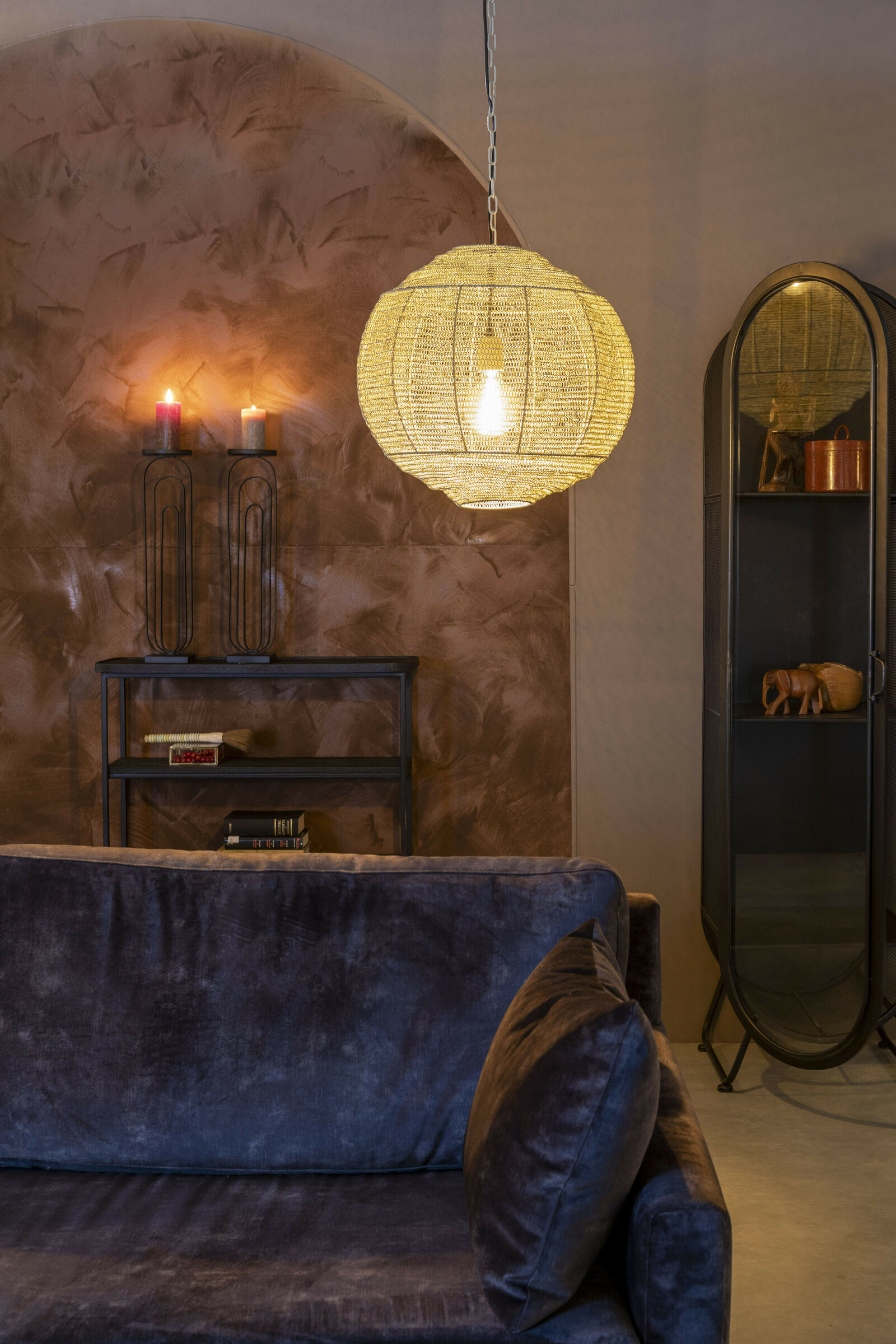 Dutchbone Hanglamp 'Meezan' 50cm, kleur Grijs