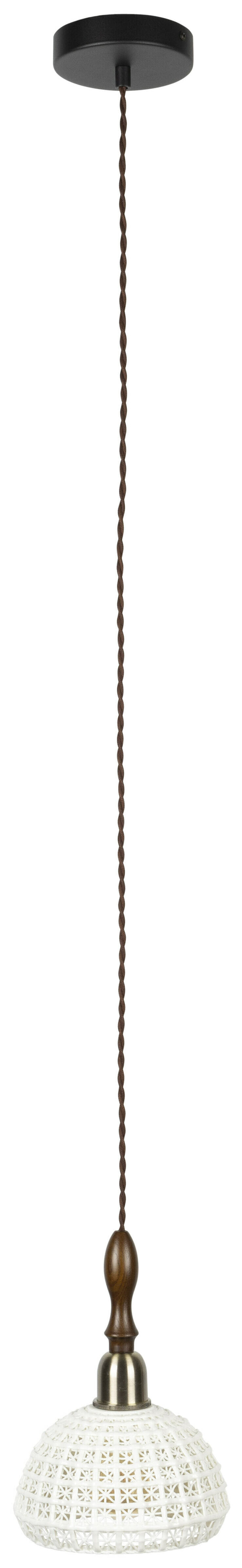 Dutchbone Hanglamp Poppy Keramiek, 19cm - Wit