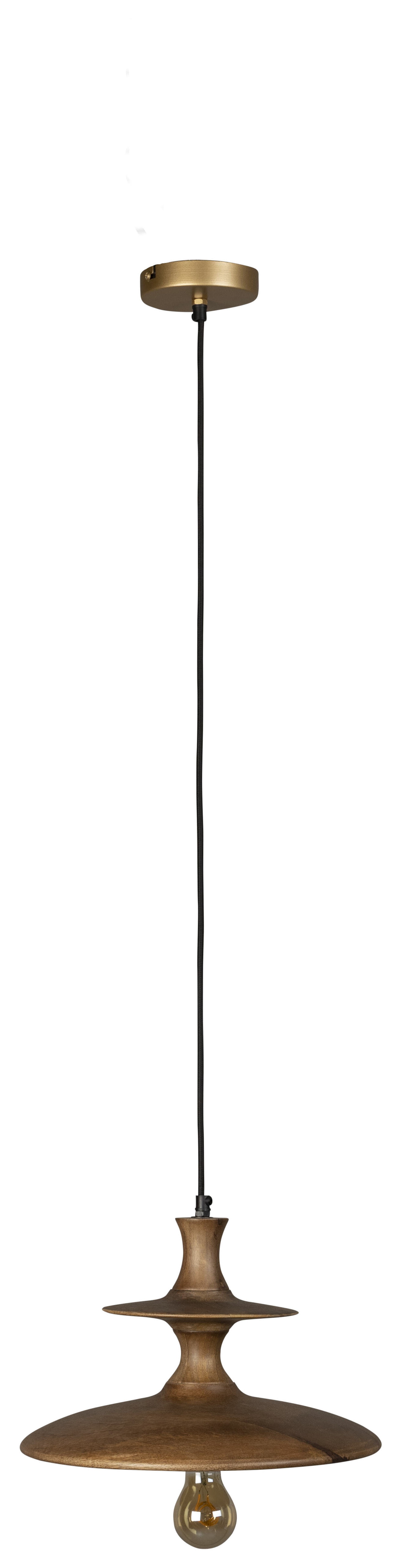 Dutchbone Hanglamp 'Cath' Mangohout, 34cm