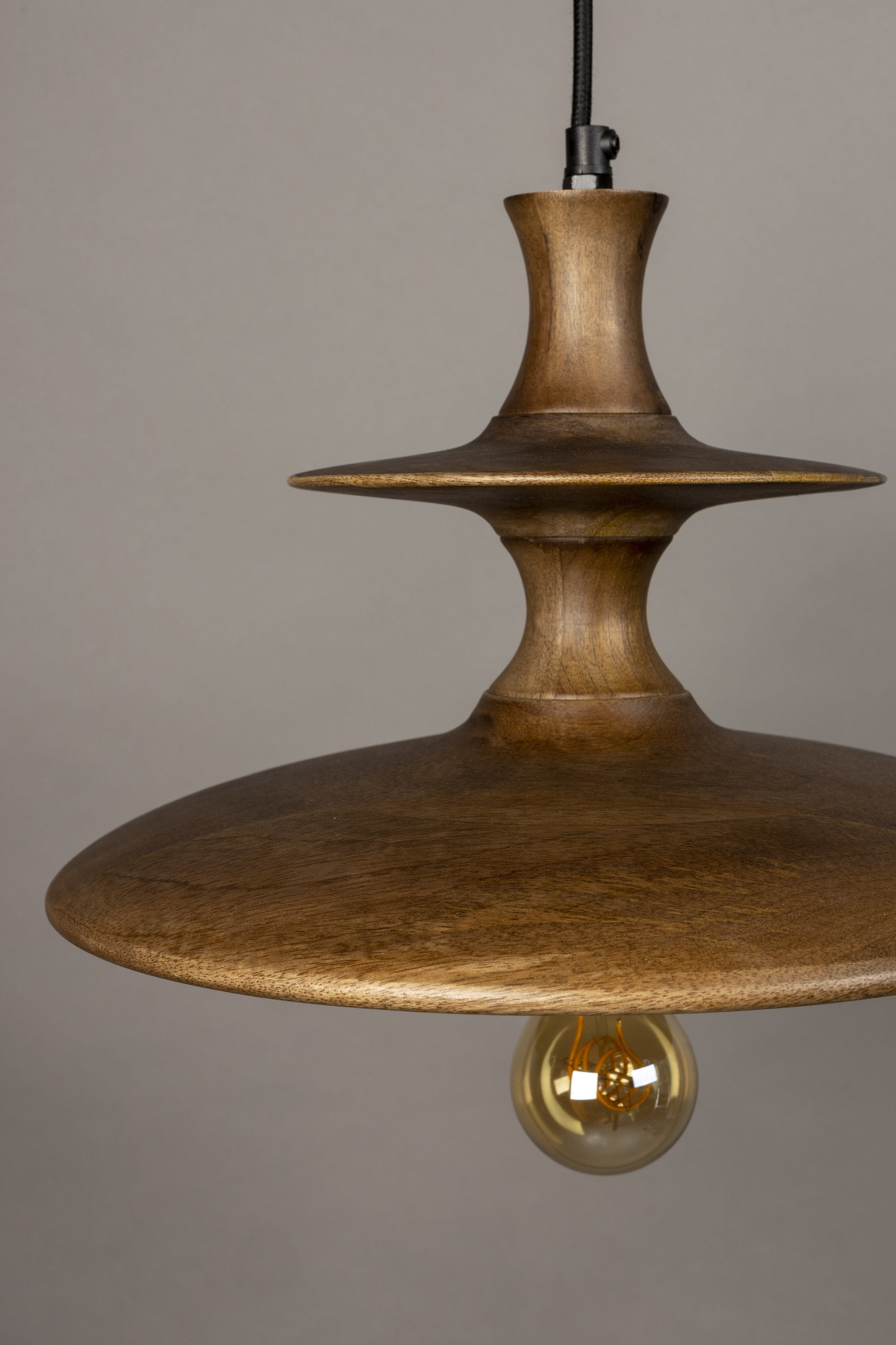 Dutchbone Hanglamp 'Cath' Mangohout, 34cm