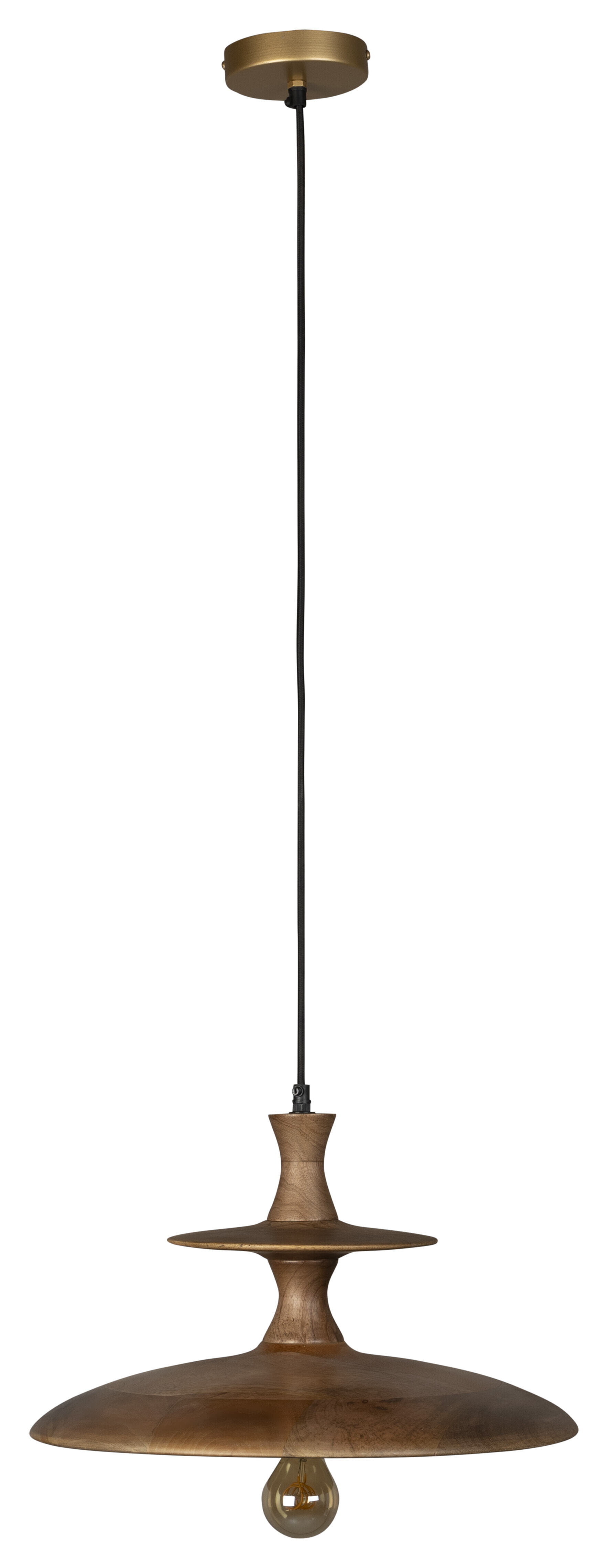 Dutchbone Hanglamp 'Cath' Mangohout, 43cm