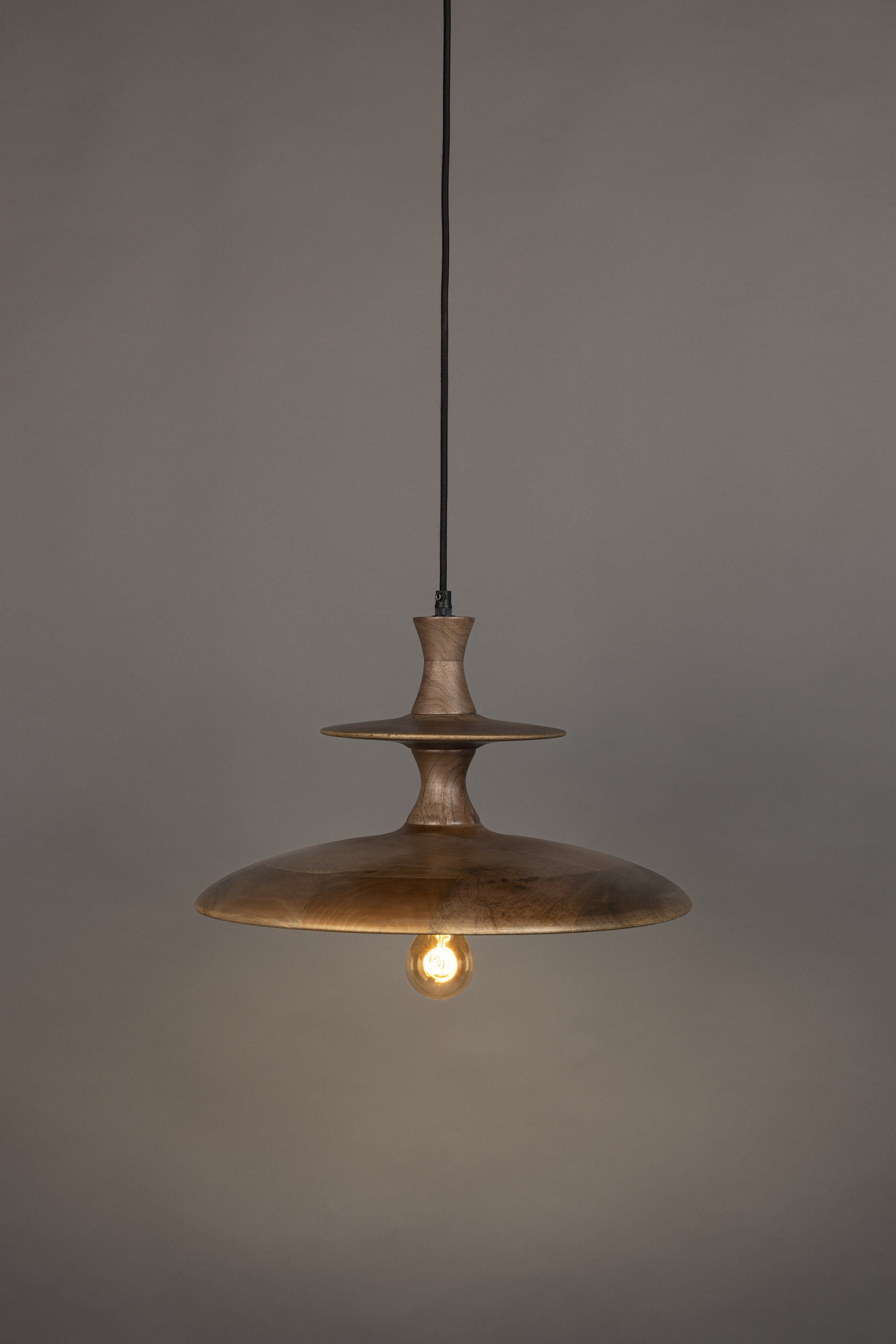 Dutchbone Hanglamp 'Cath' Mangohout, 43cm