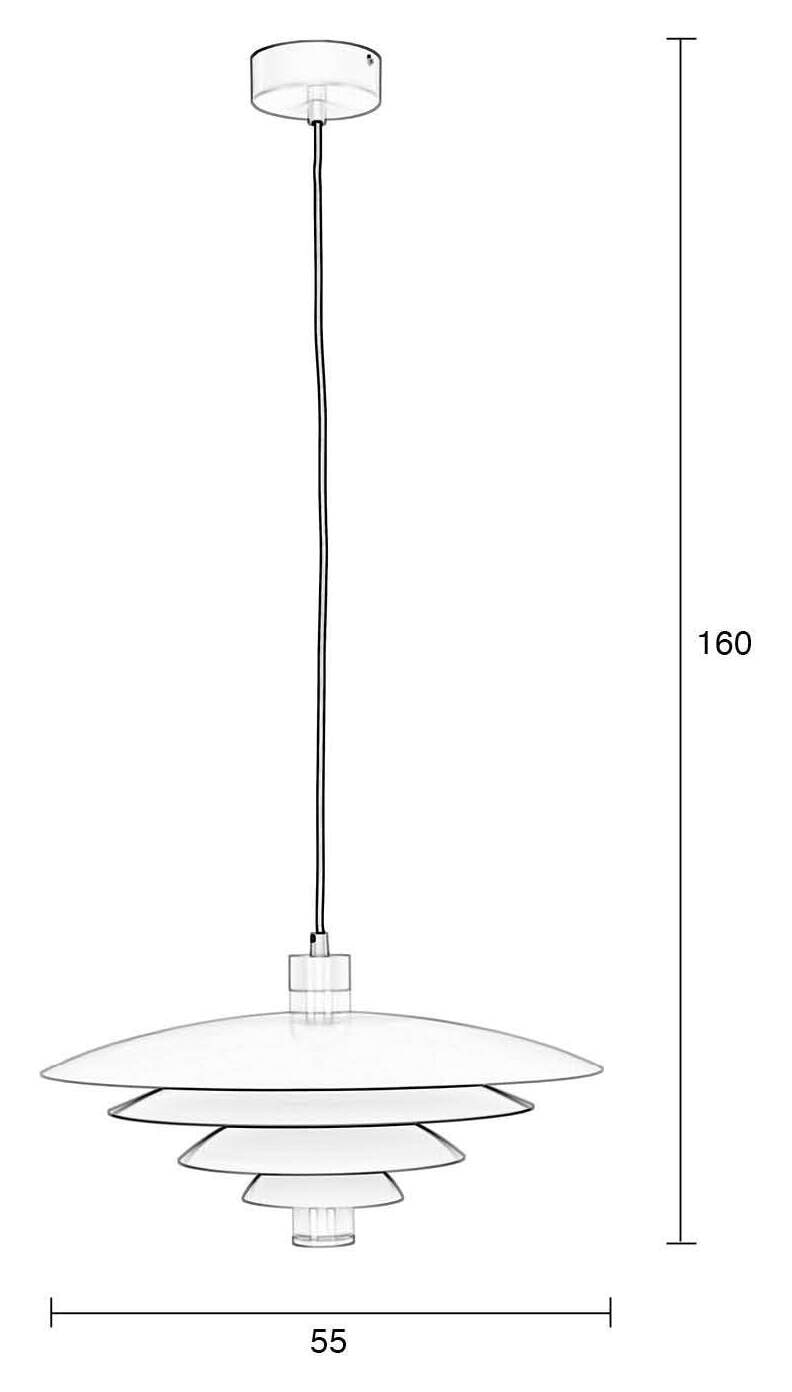 Zuiver Hanglamp 'Cole' 55cm, kleur Beige