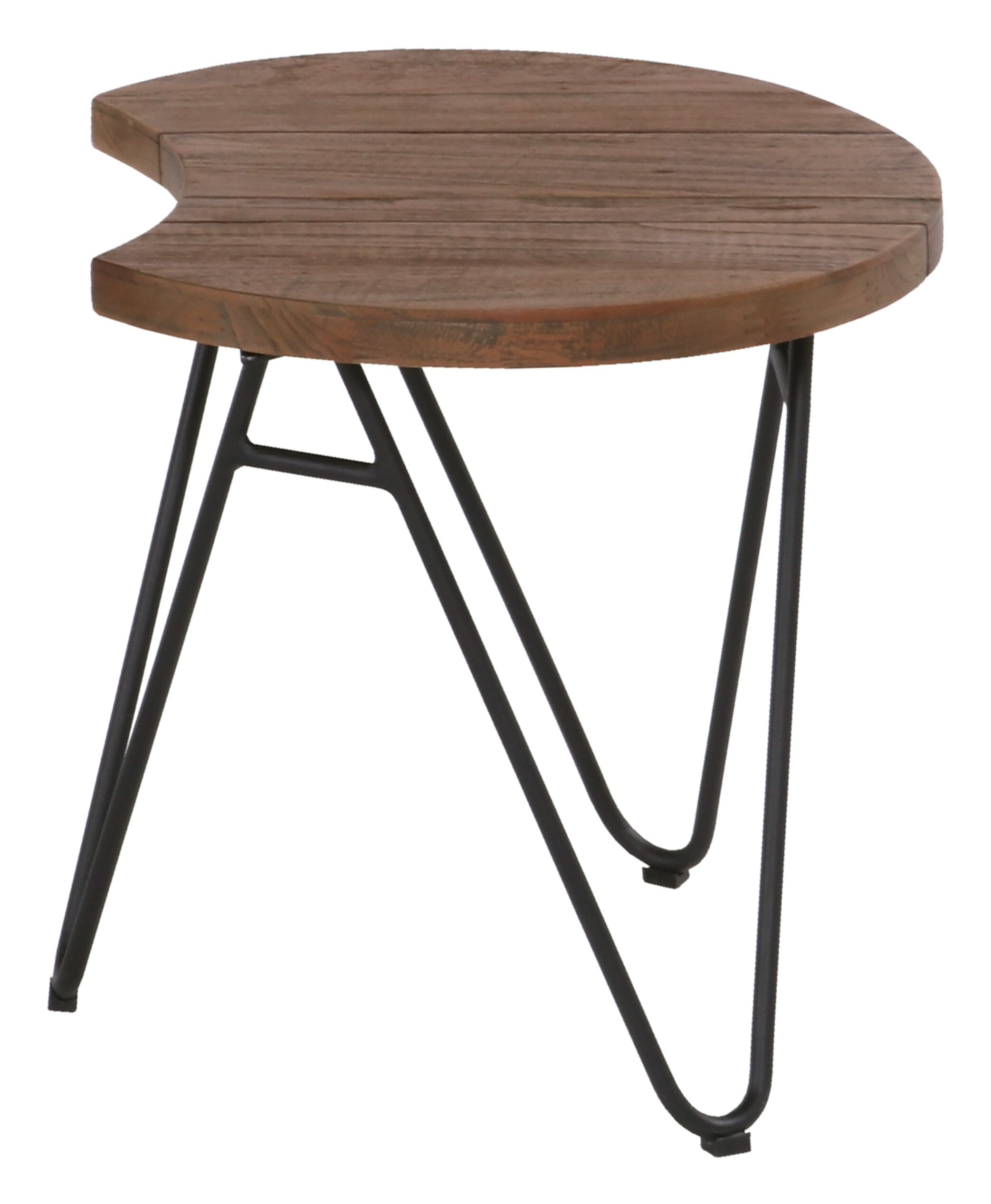 Hartman Outdoor Ronde Bijzettafel 'Sophie Teak' half moon, kleur Zwart Hartman Outdoor Ronde Bijzettafel 'Sophie Teak' half moon, kleur Zwart