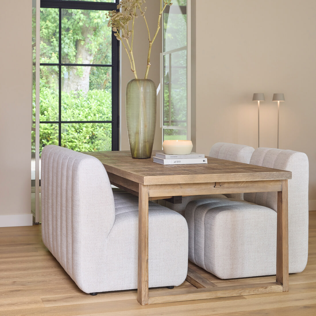 Rivièra Maison Eettafel 'Fraser Island' Eikenhout, 220 x 90cm