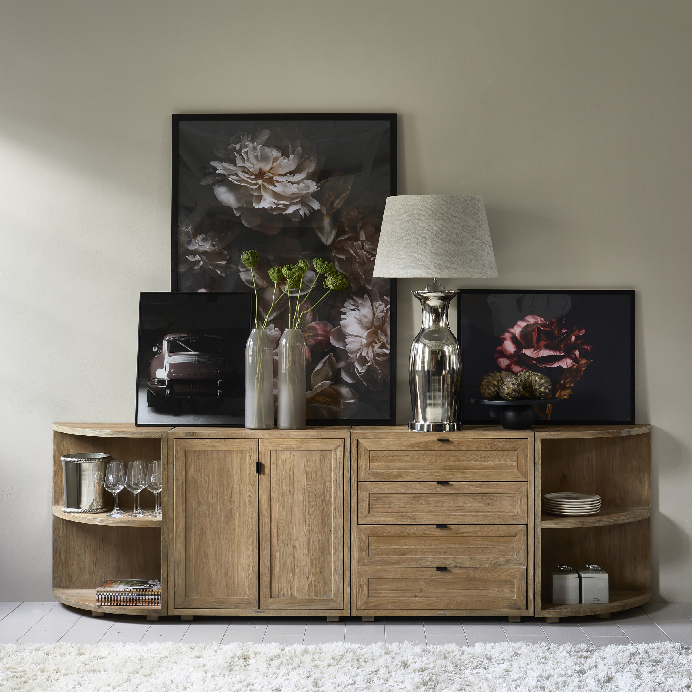 Rivièra Maison Opbergkast 'Del Rey' Eikenhout, 85 x 80cm