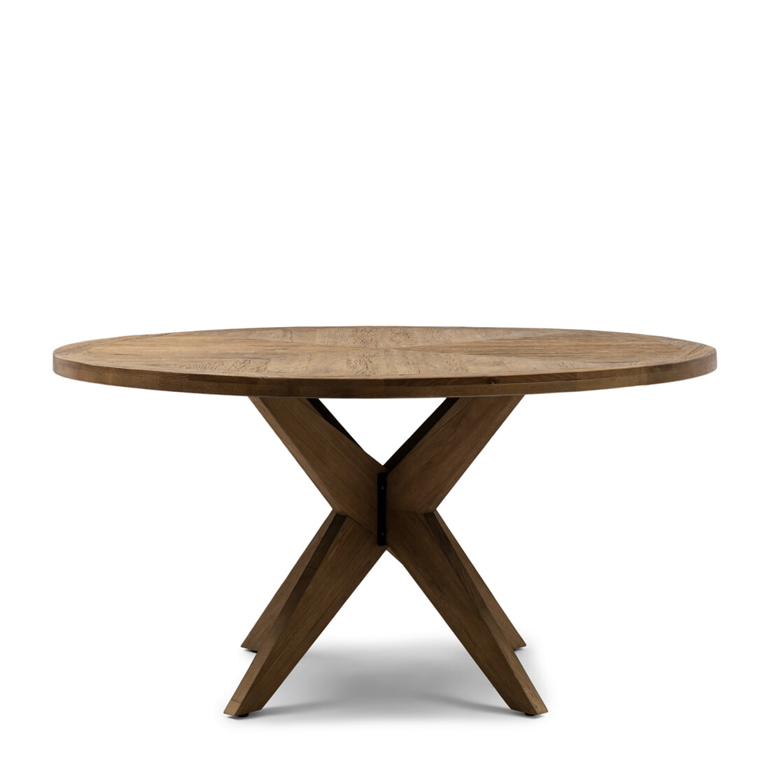 Rivièra Maison Ronde Eettafel 'Portland' Eikenhout, 150 cm, kleur Bruin