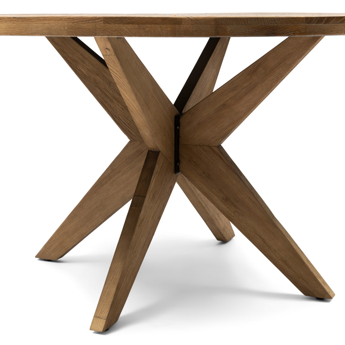 Rivièra Maison Ronde Eettafel 'Portland' Eikenhout, 150 cm, kleur Bruin