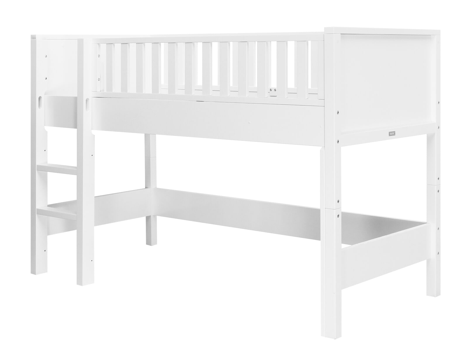 Bopita Halfhoogslaper met rechte trap 'Nordic' 90 x 200cm, kleur wit Bopita Halfhoogslaper met rechte trap 'Nordic' 90 x 200cm, kleur wit