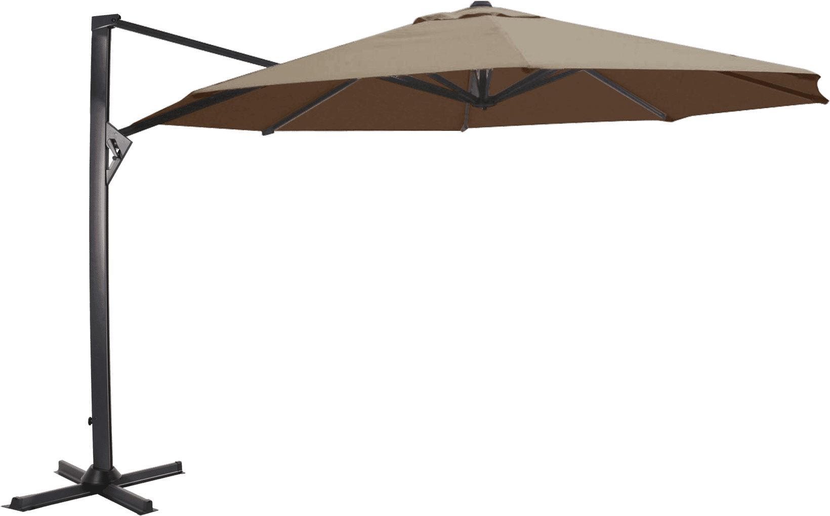 YardLife Zweefparasol 'Taurus' kleur taupe, Ø3,5m YardLife Zweefparasol 'Taurus' kleur taupe, Ø3,5m