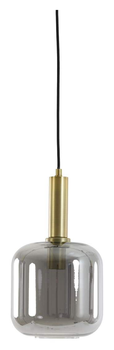 Light & Living Hanglamp 'Lekar' Ø16cm, Antiek Brons/Smoke