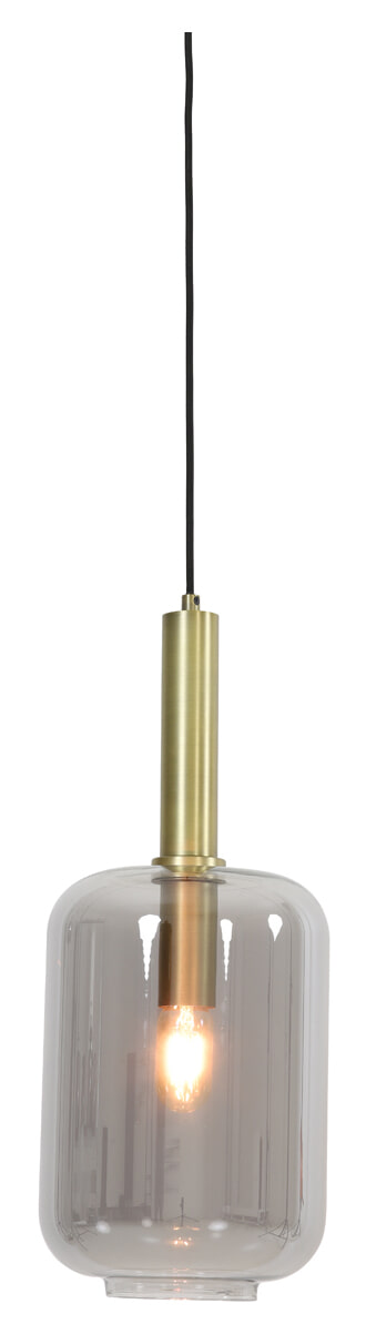 Light & Living Hanglamp Lekar 1-lamps - Antiek Brons/Smoke