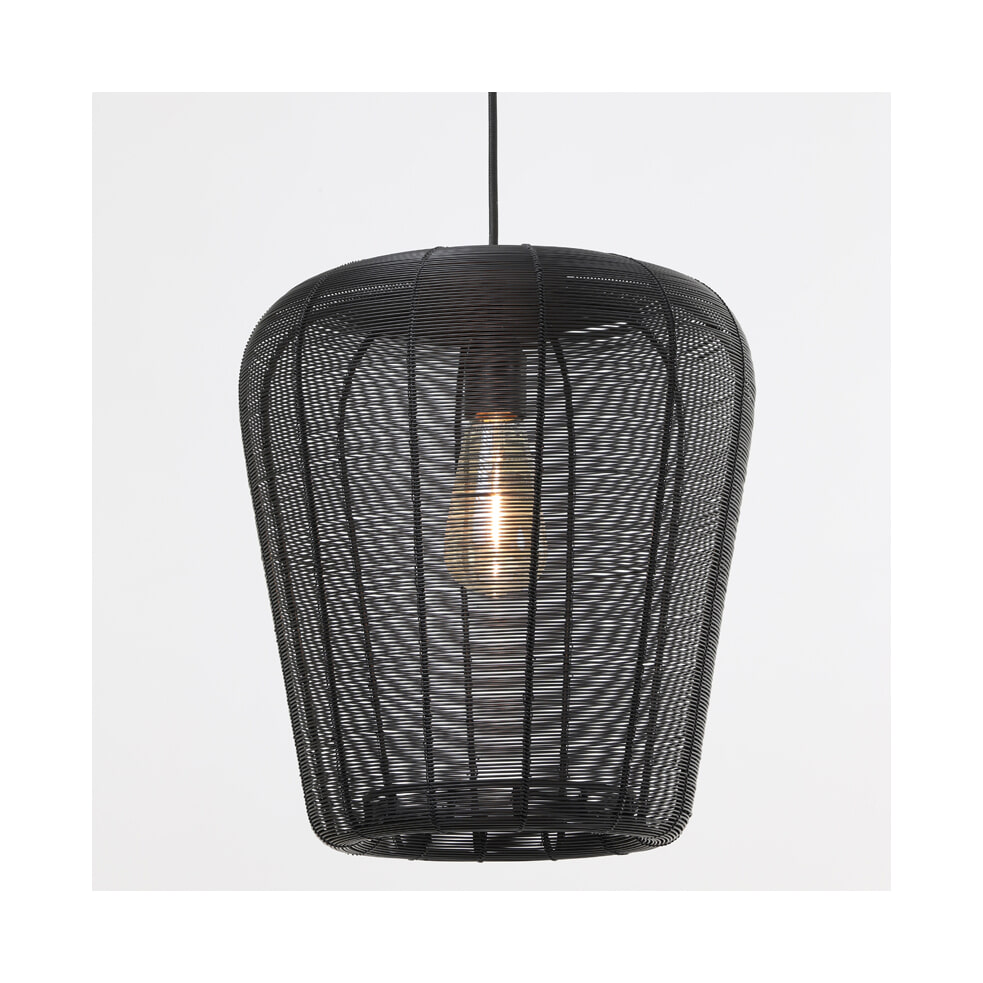 Light & Living Hanglamp 'Adeta' 31cm, mat zwart